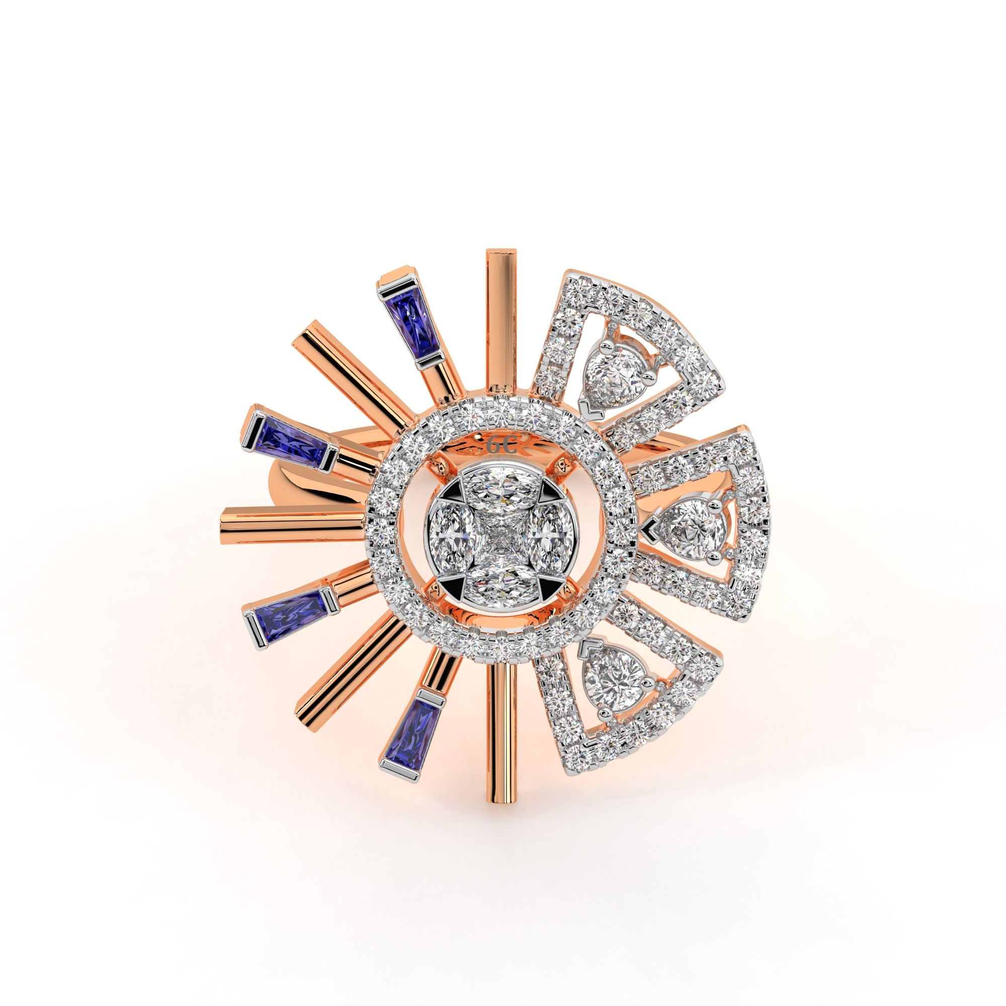 Guardian Grace Diamond Umbrella Ring (Rose Gold)