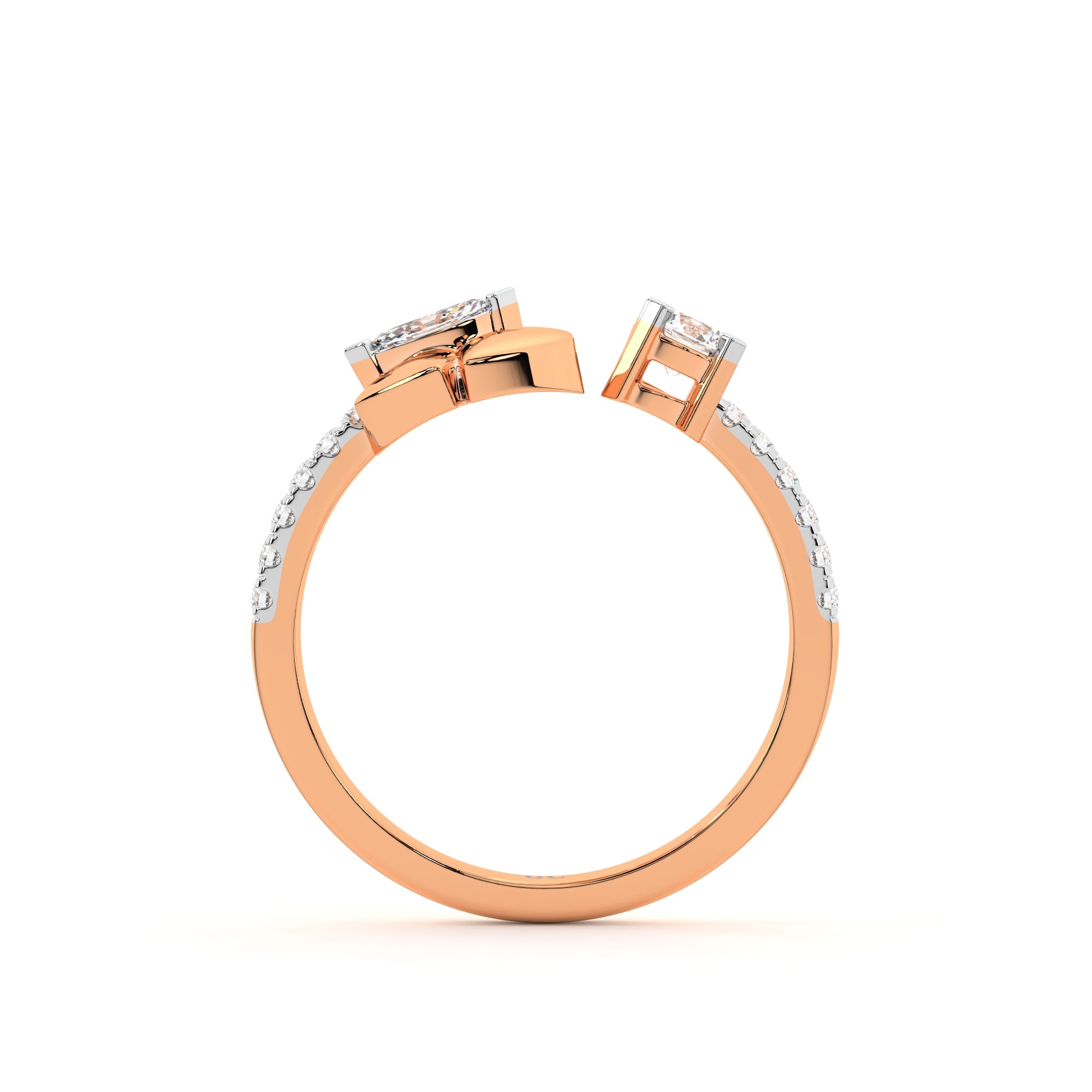 Blooming Love Diamond Butterfly Ring (Rose Gold)