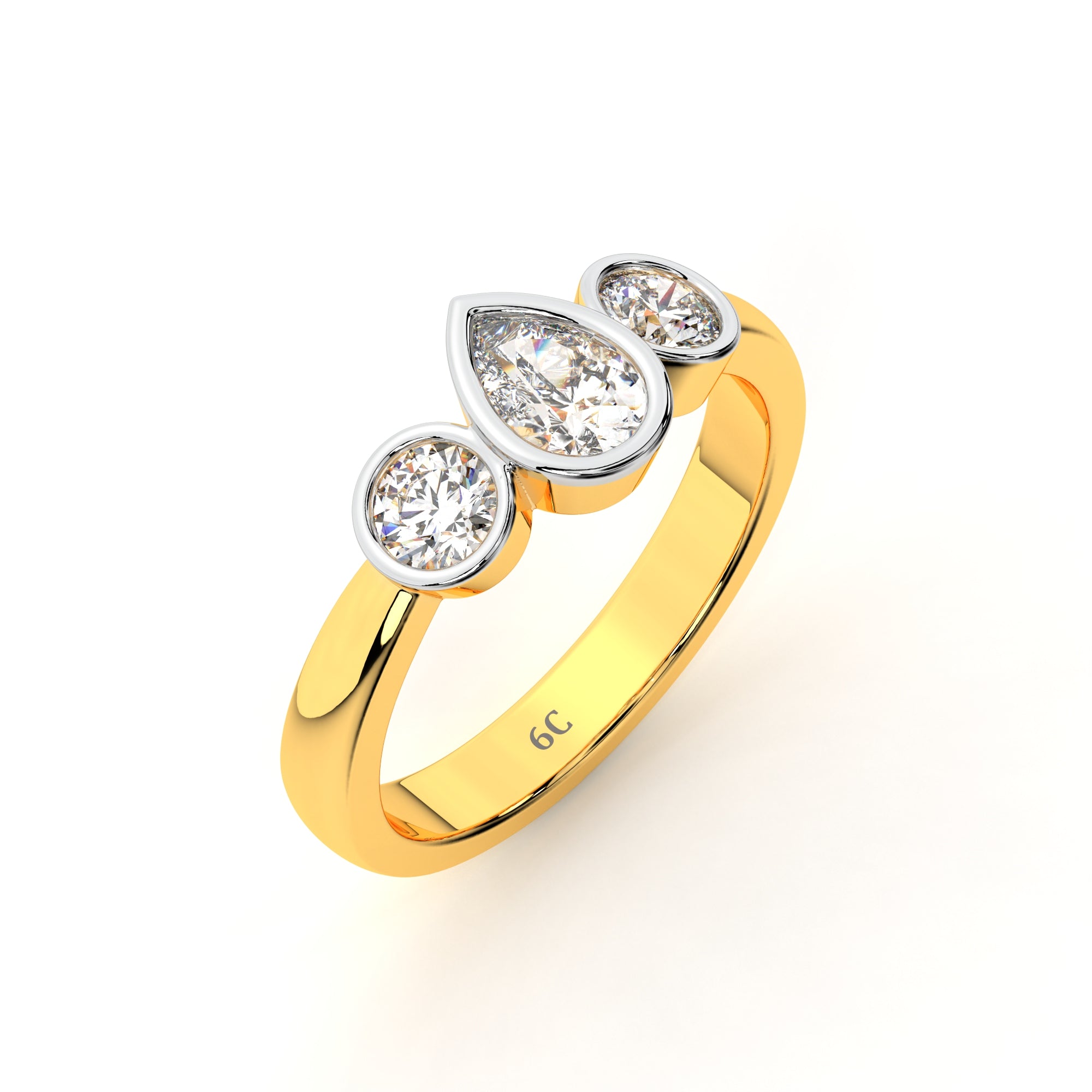 Pear Round Love Diamond Ring