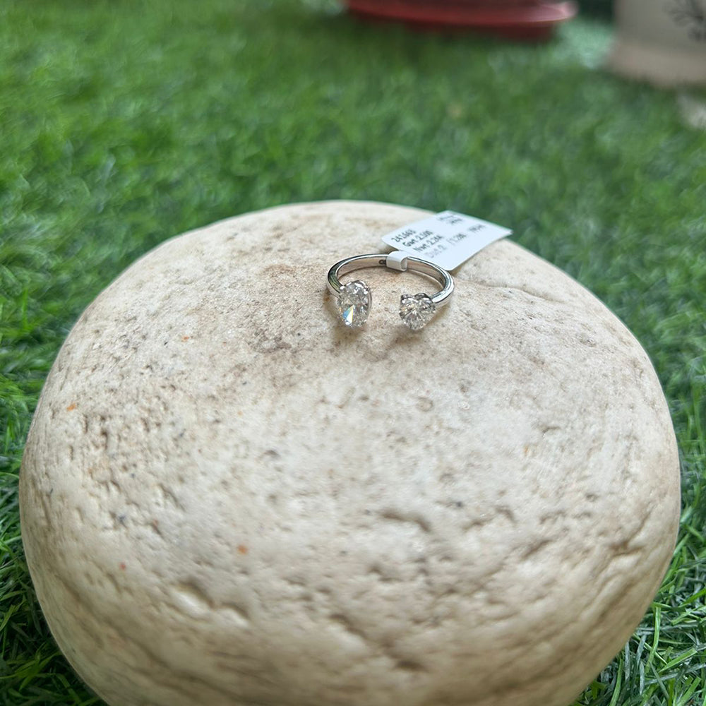 heart and oval lab grown diamond ring