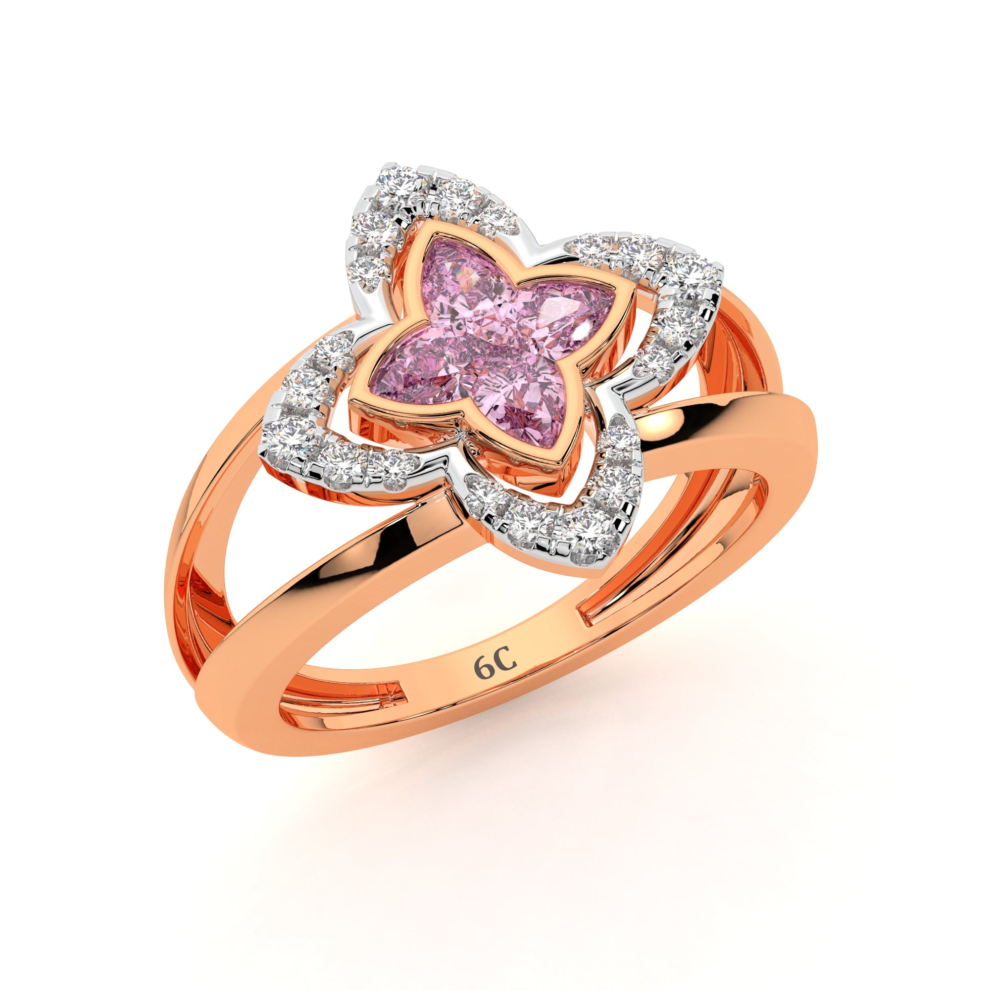 Four Point Star Diamond Ring