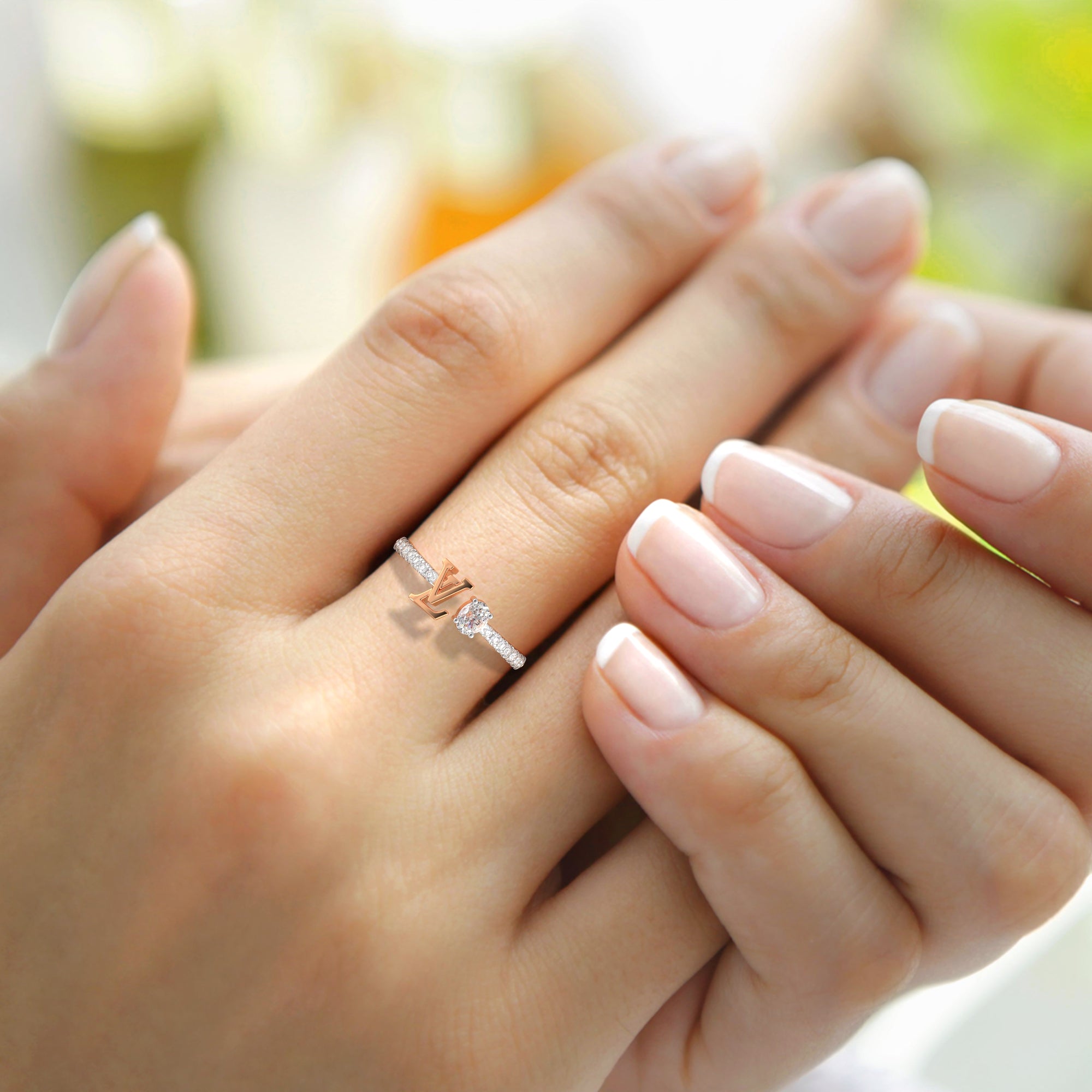 Personalised Diamond Ring (Rose Gold)