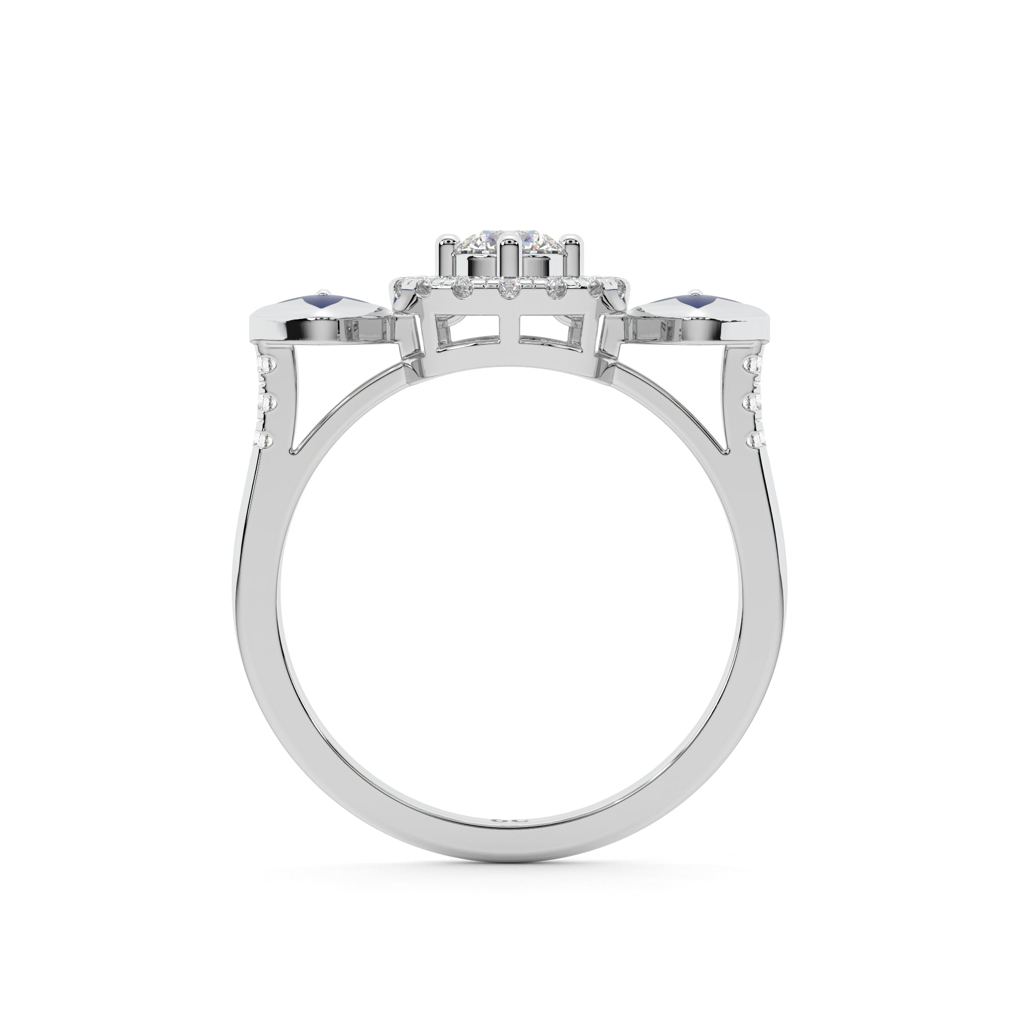 Graceful Elongated Diamond Ring