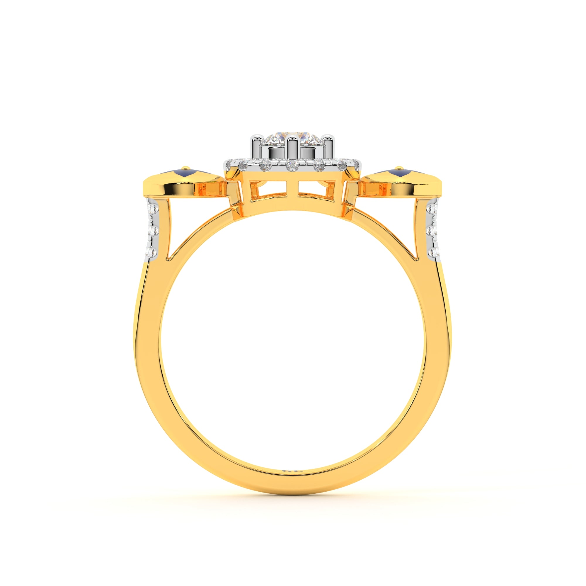 Graceful Elongated Diamond Ring