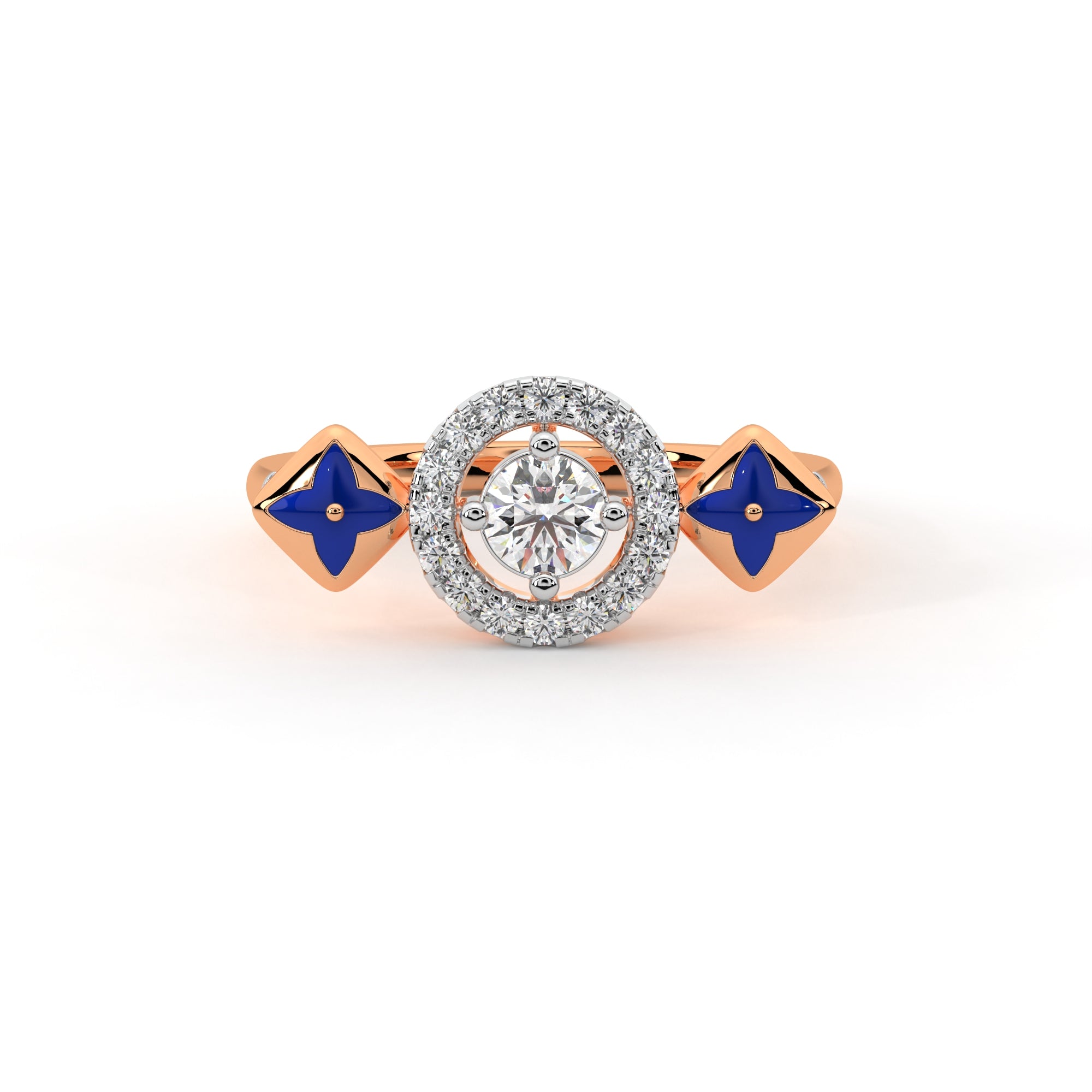 Graceful Elongated Diamond Ring (Rose Gold)