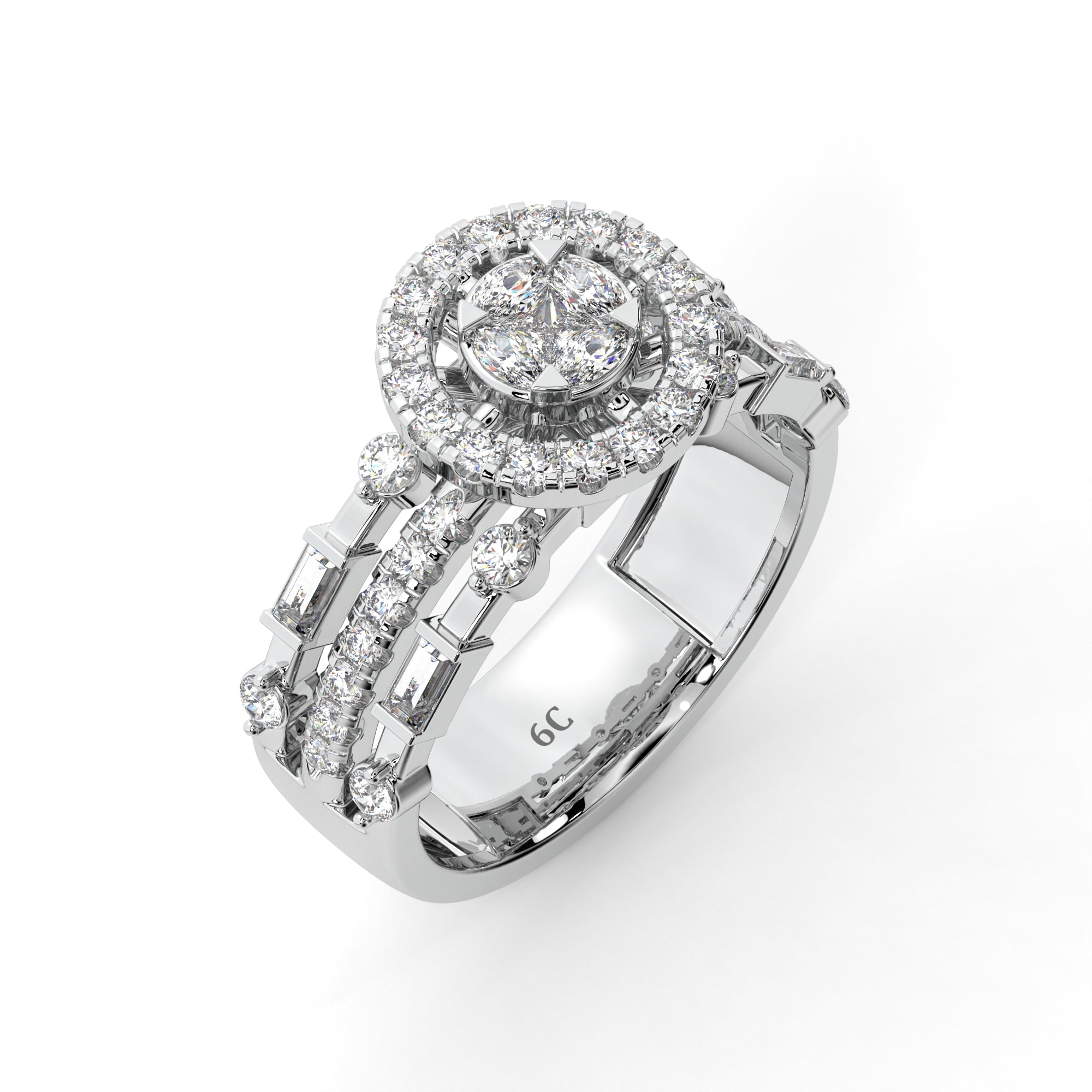 Enchanted Promise Halo Solitaire Ring