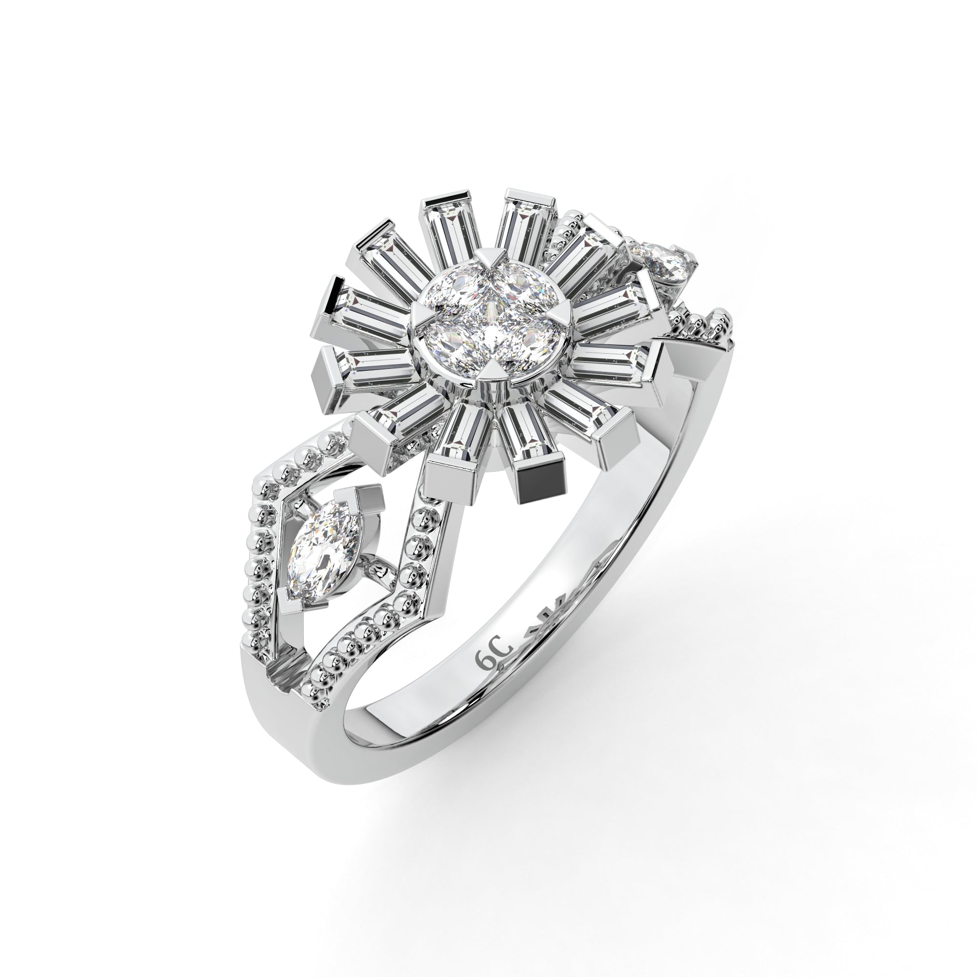 Sparkling Sunlight Diamond Ring
