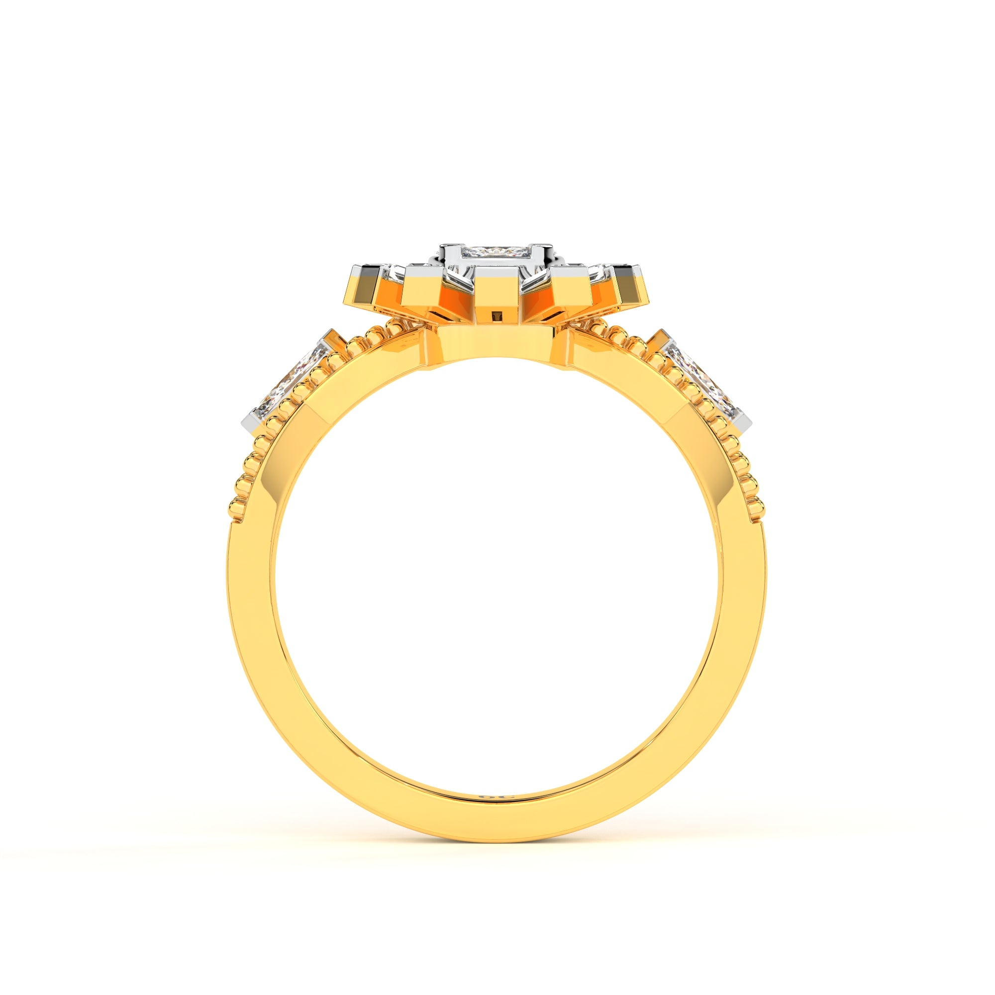 Sparkling Sunlight Diamond Ring (Yellow Gold)