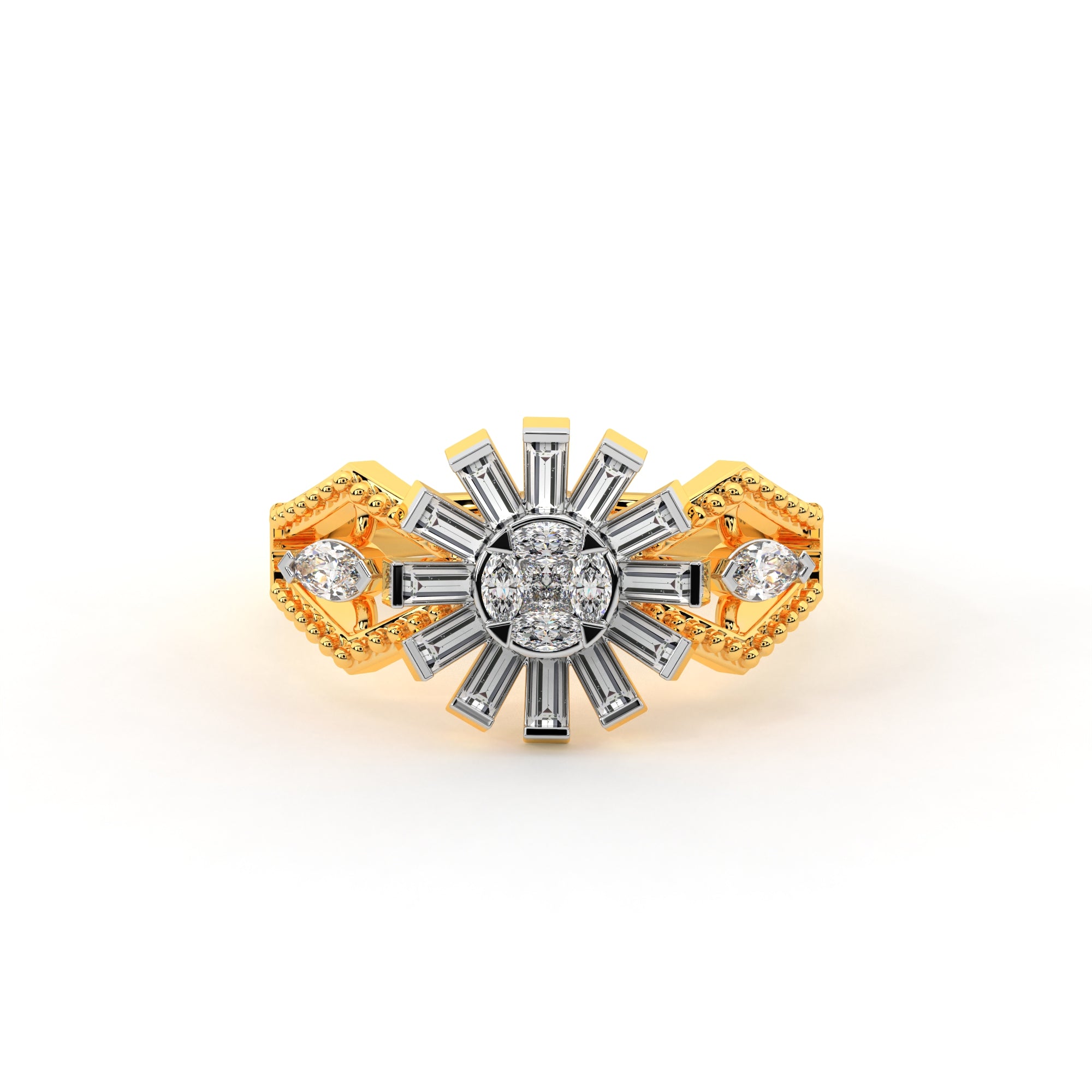 Sparkling Sunlight Diamond Ring (Yellow Gold)