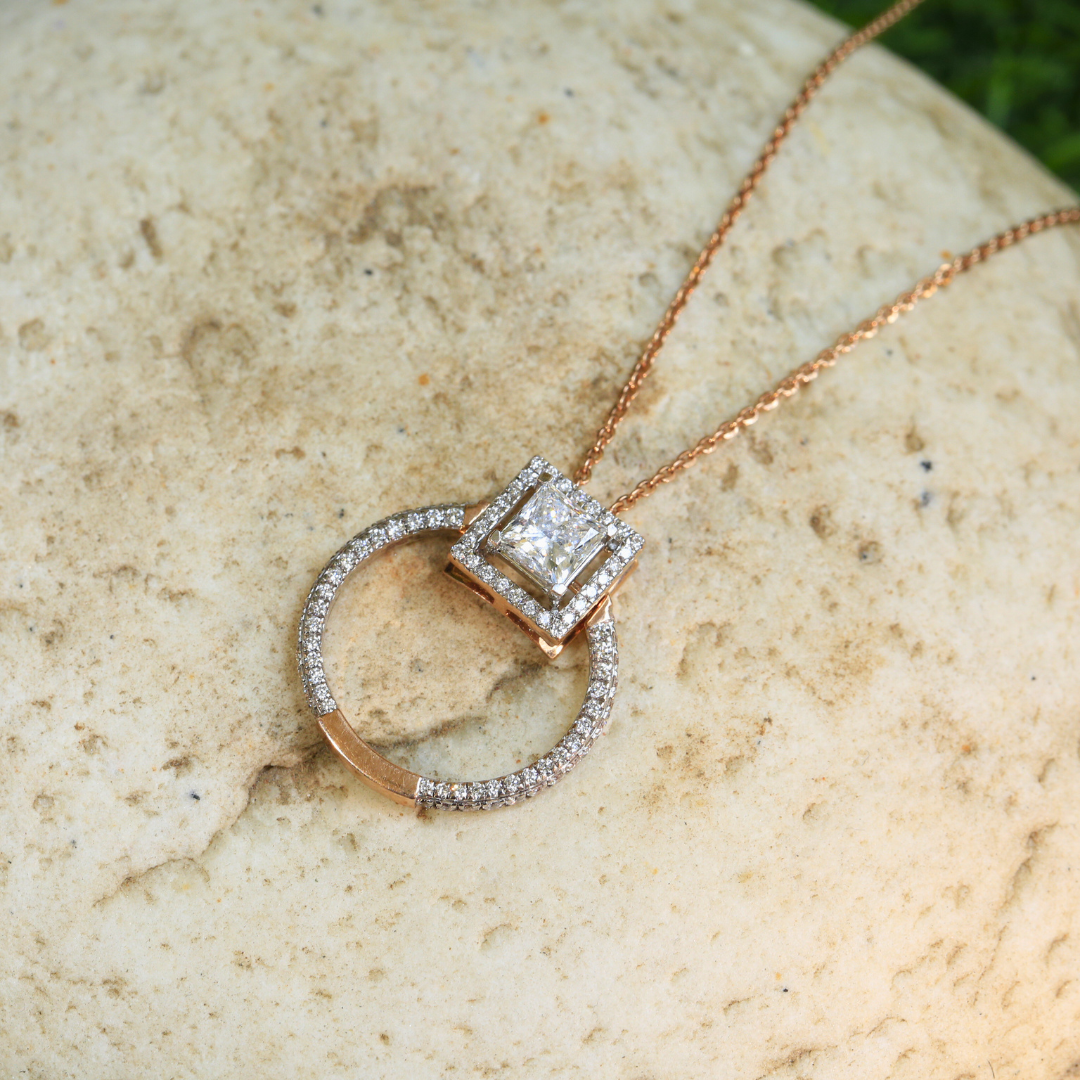 Convertibles: Princess Cut Diamond Ensemble Ring cum Pendant