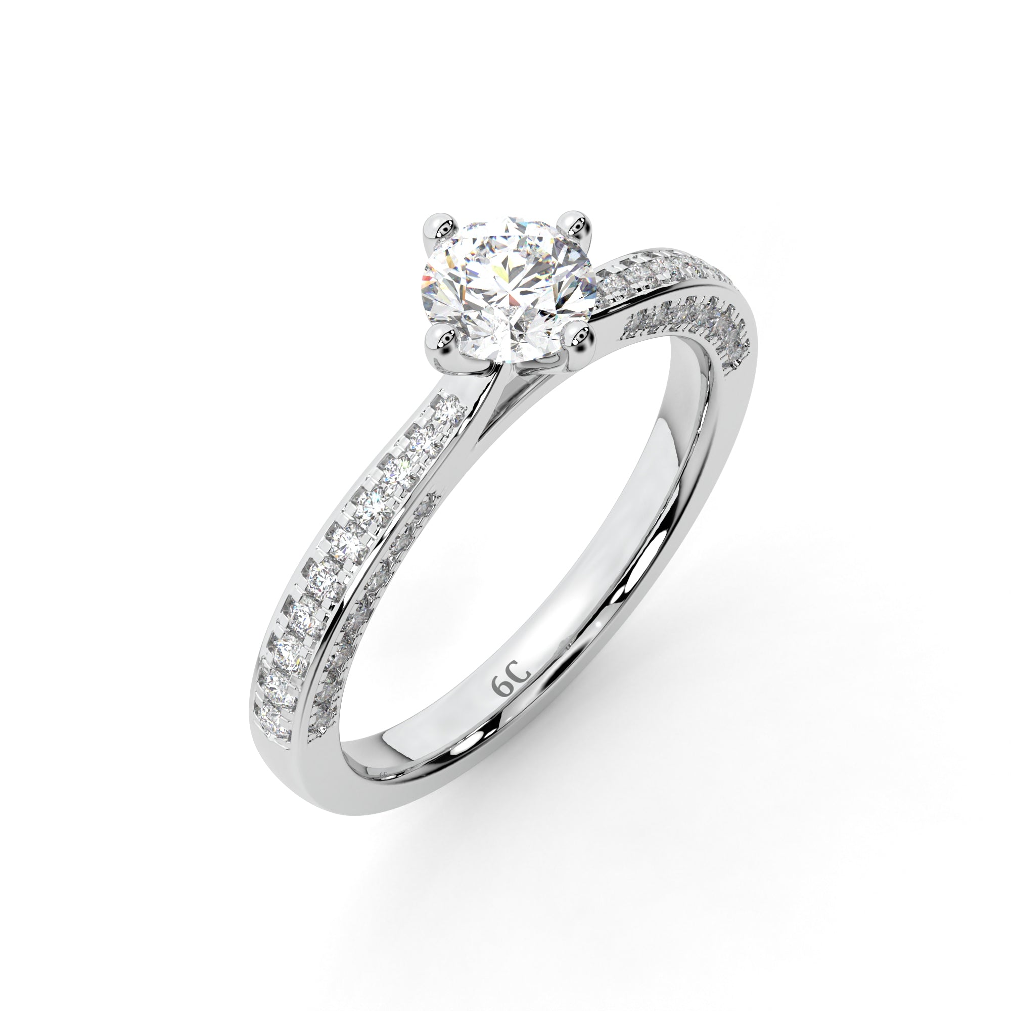 Dazzling Surroundings lab grown diamond Solitaire RIng