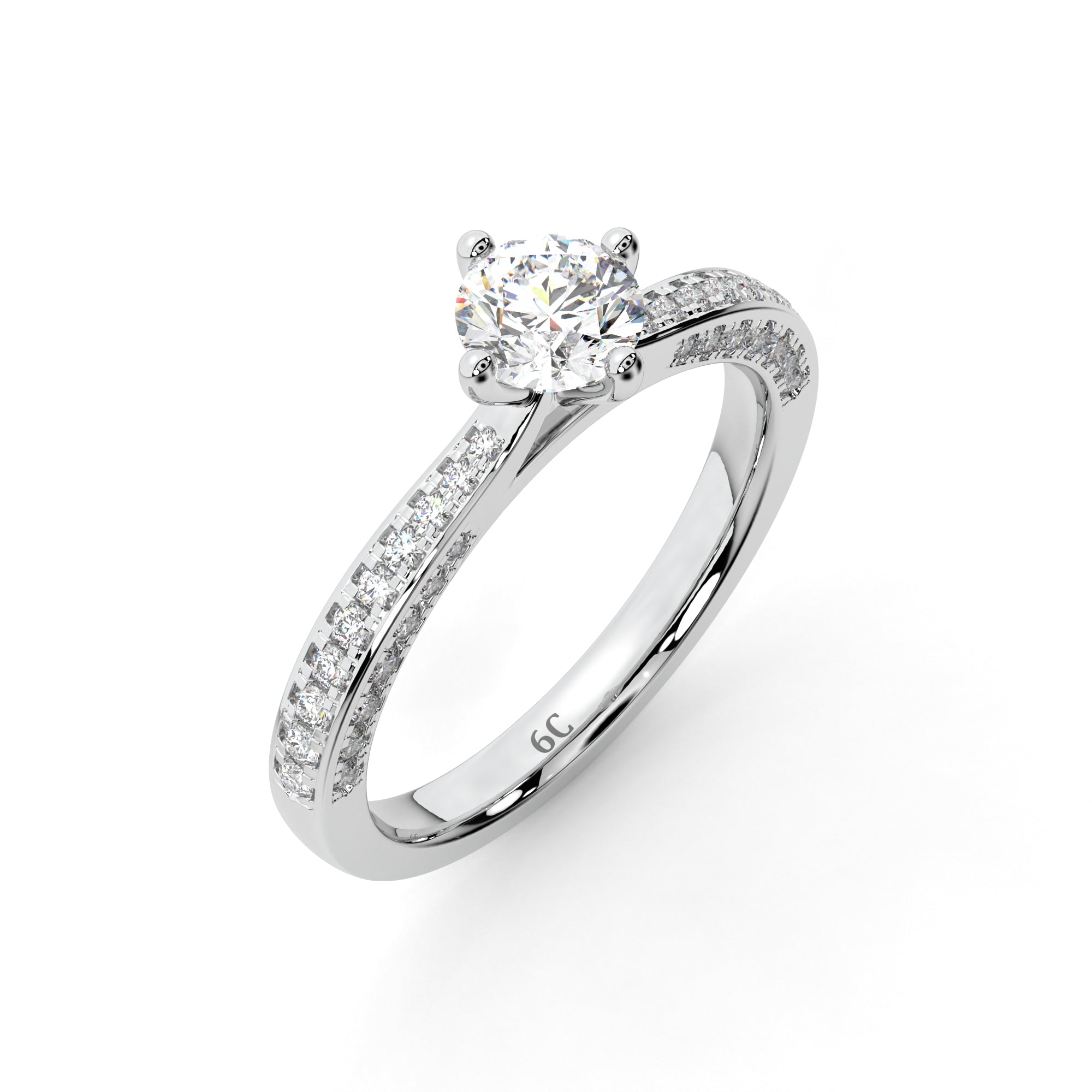 Dazzling Surroundings Solitaire RIng