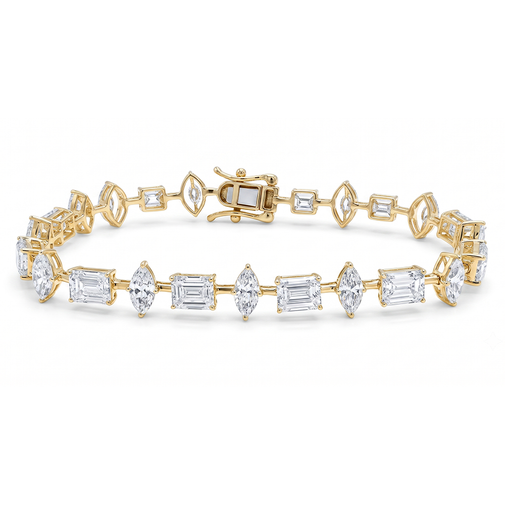 Mixed Cut Symphony Tennis Bracelet
