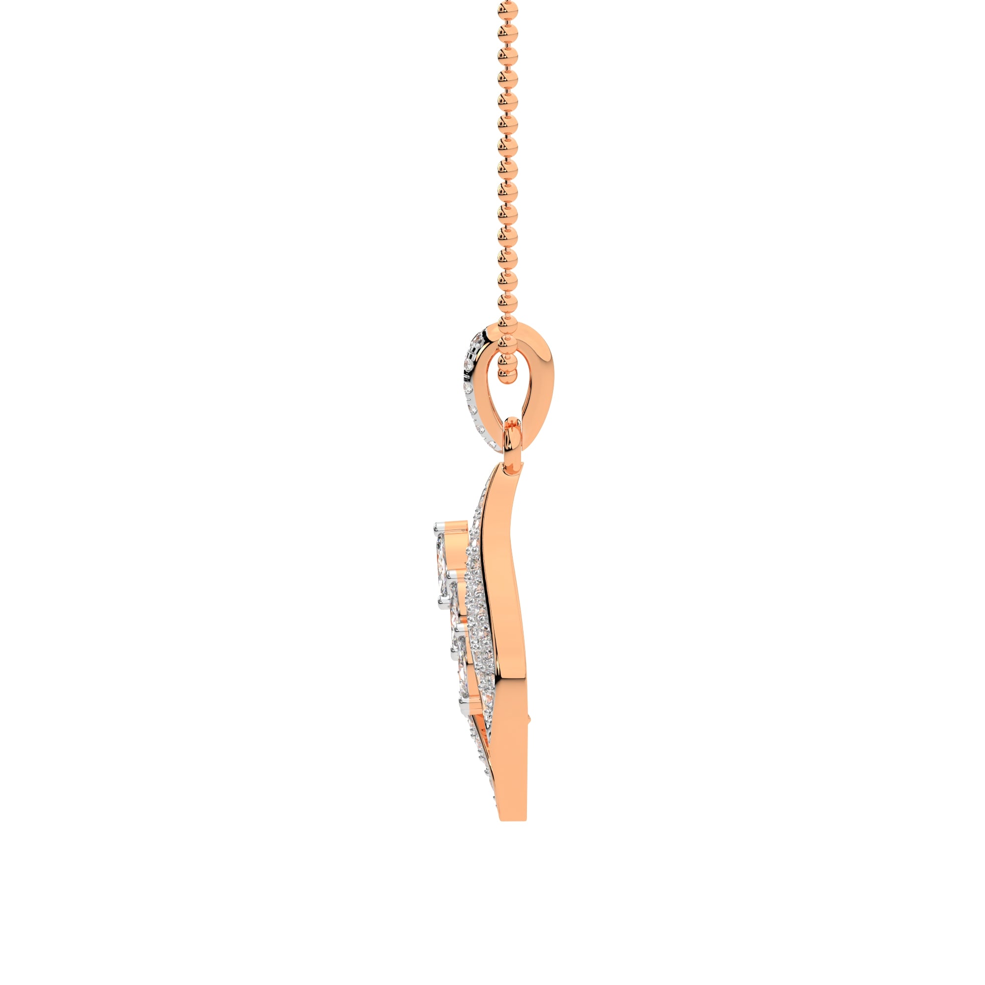 Delicate & Graceful Diamond Pendant (Rose Gold)