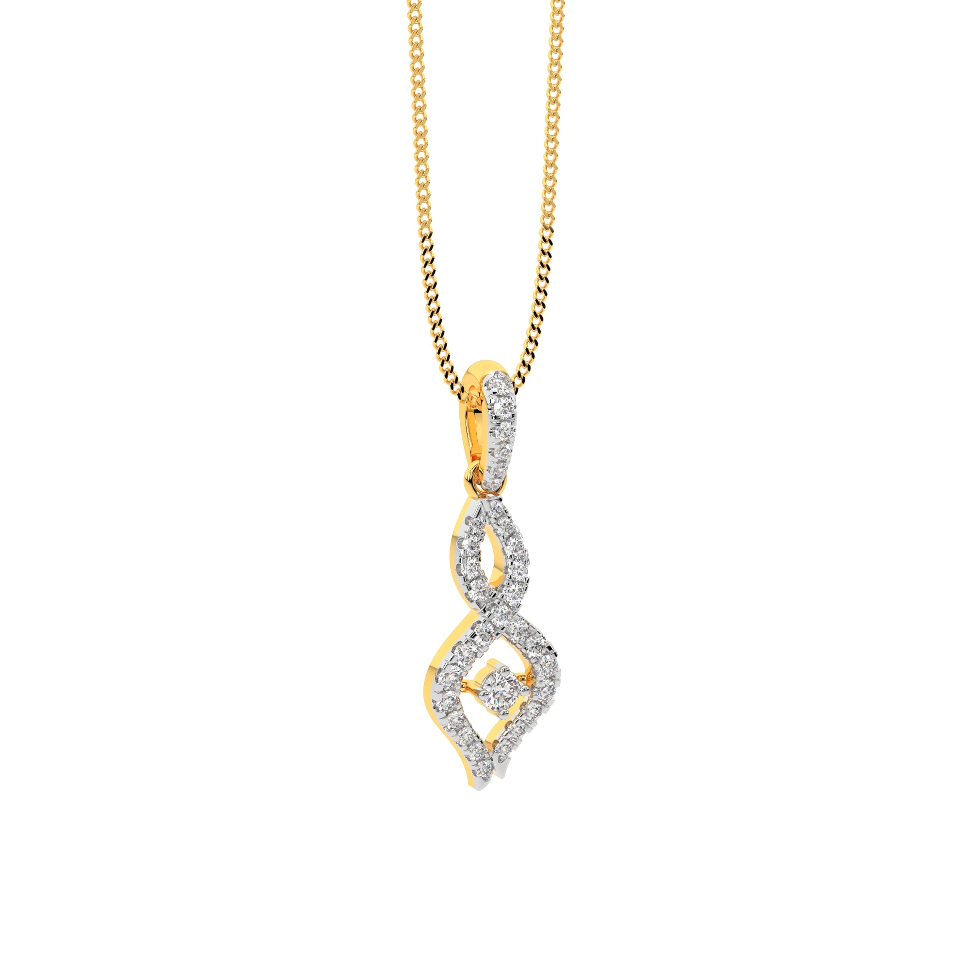 Timeless Swirl Diamond Pendant