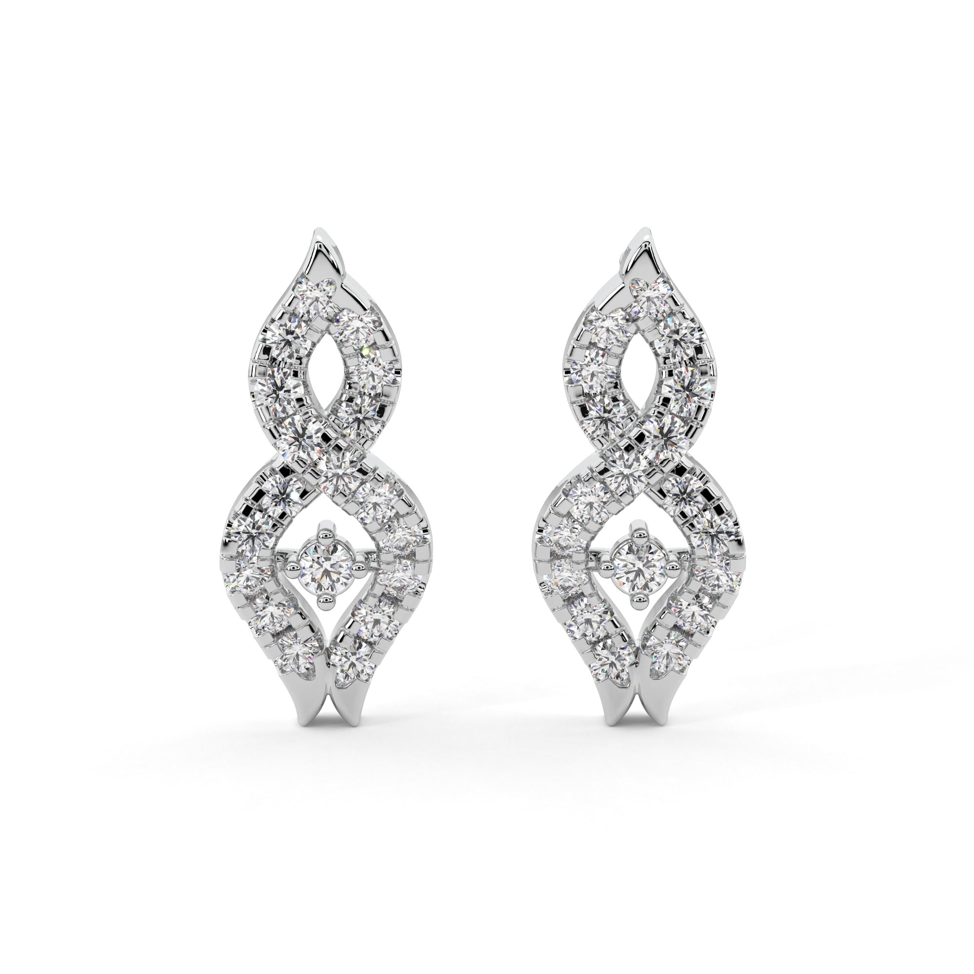 Timeless Swirl Lab Grown Diamond Earrings - The6C