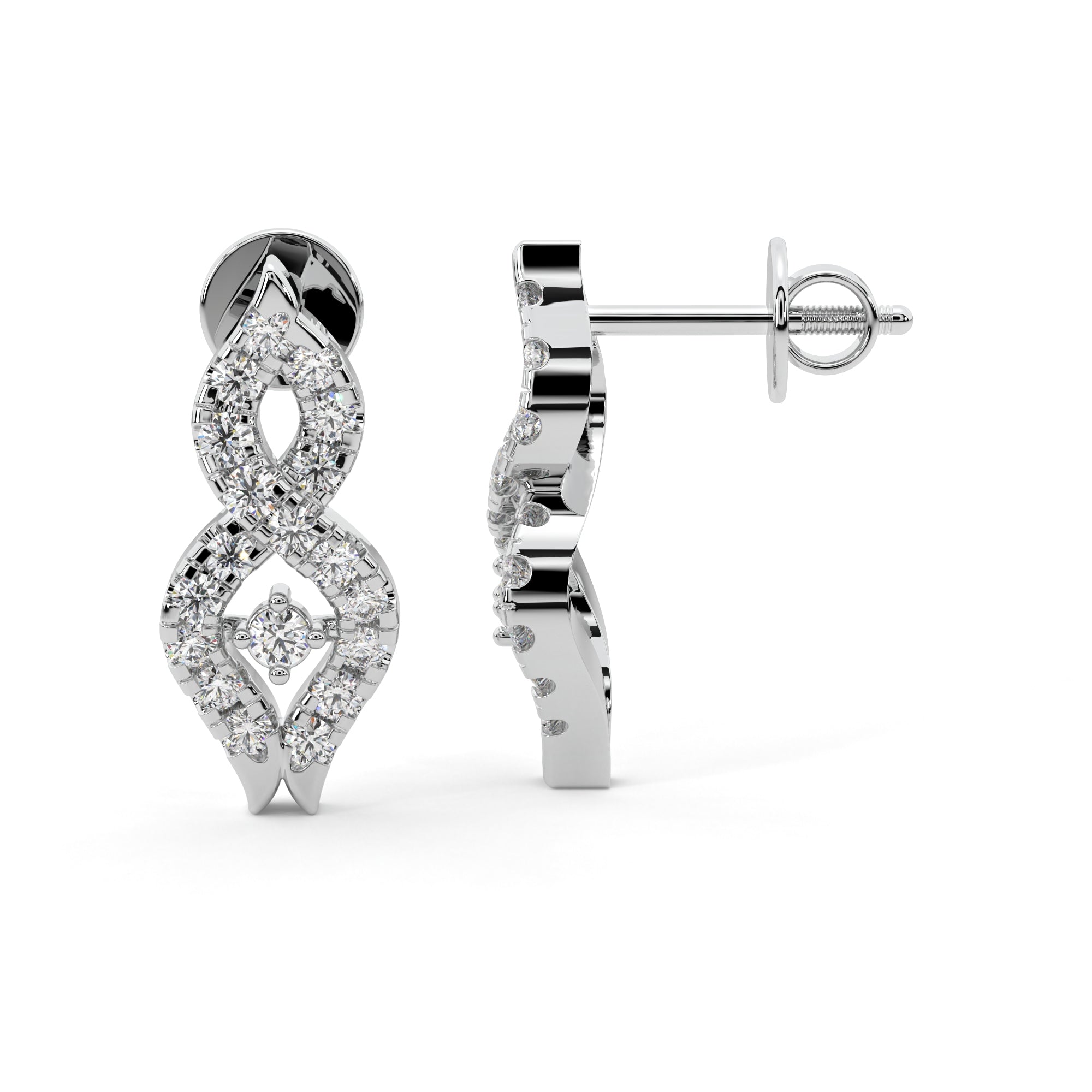 Timeless Swirl Lab Grown Diamond Earrings