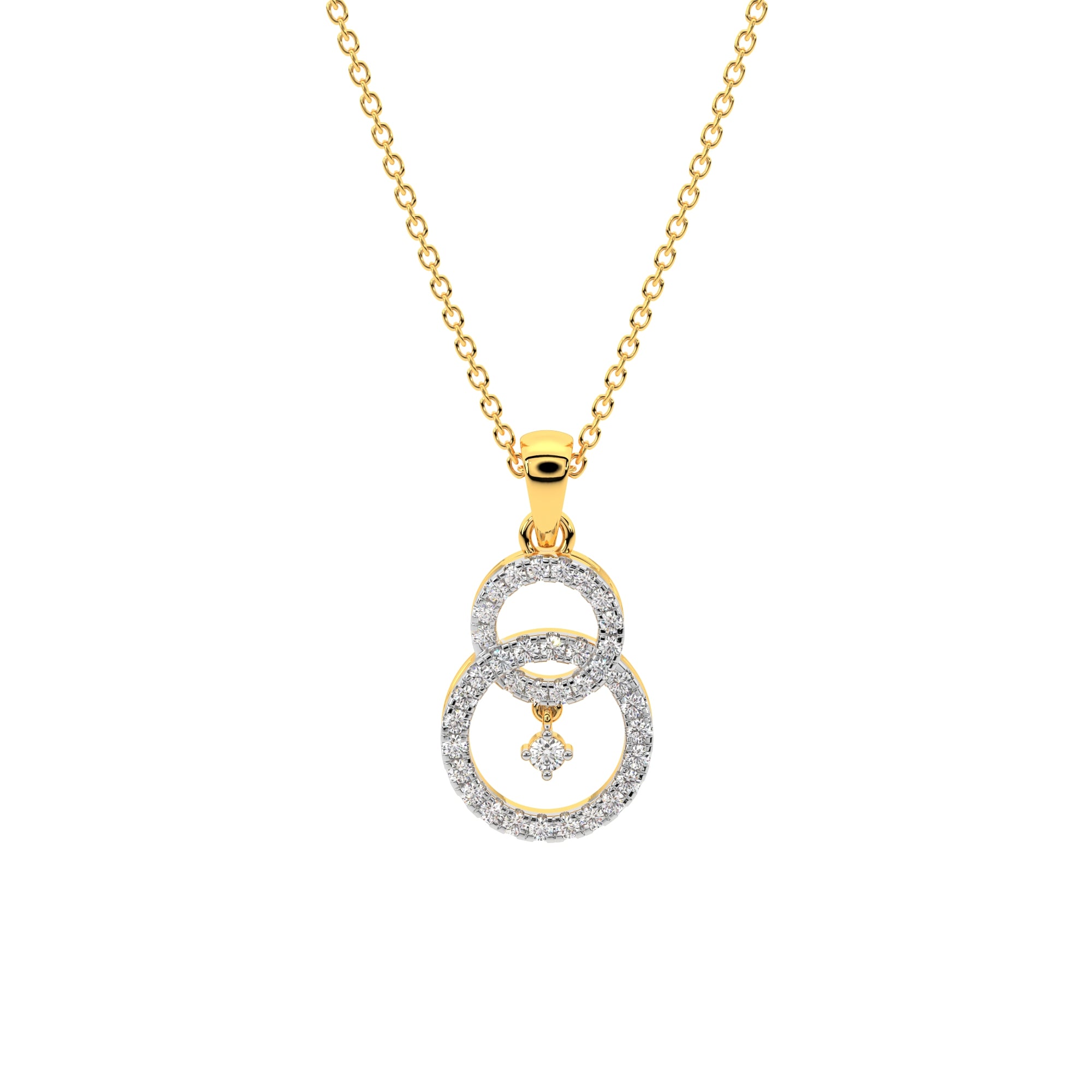 Encircled Love Diamond Pendant (Yellow Gold)