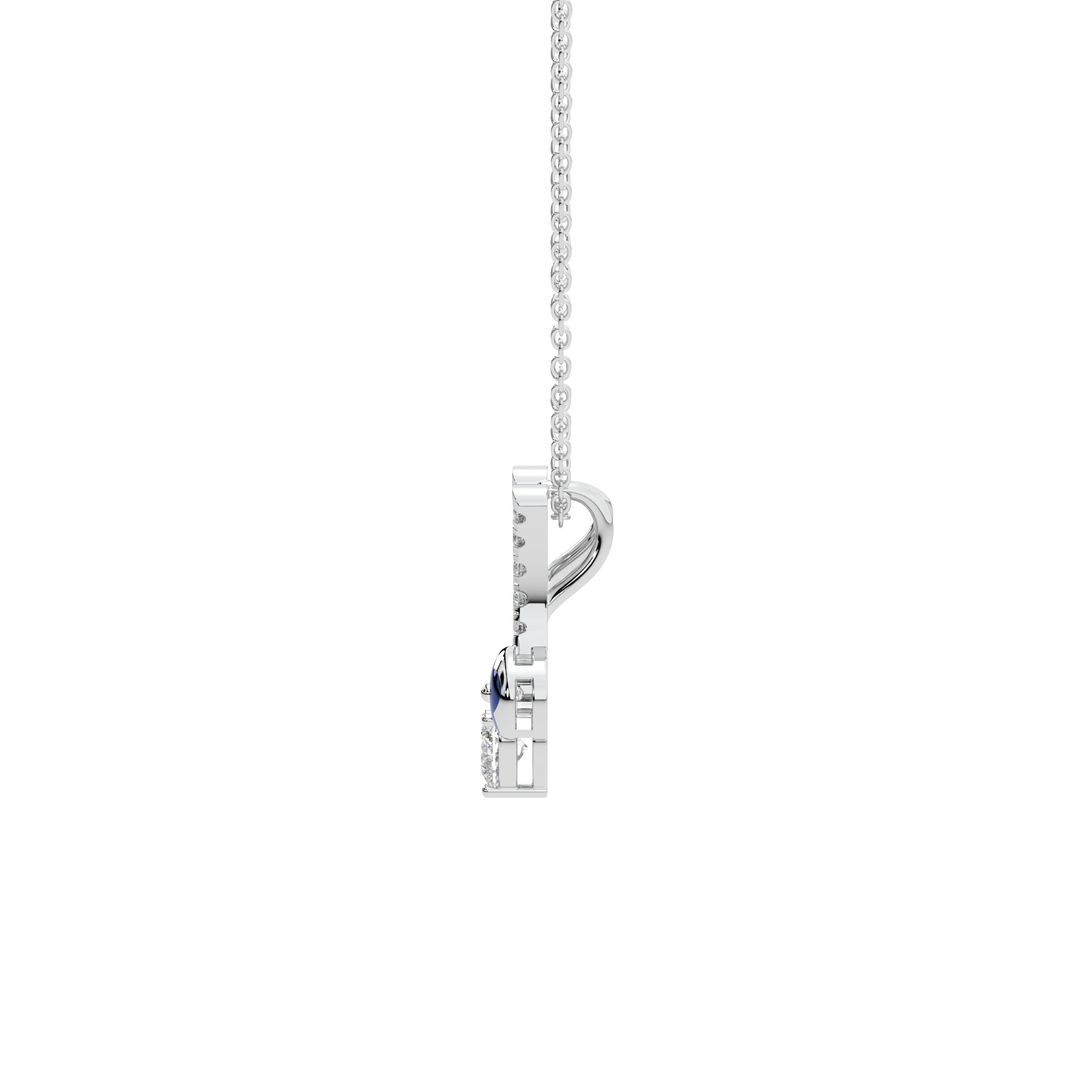 Elegant Diamond Ribbon Pendant