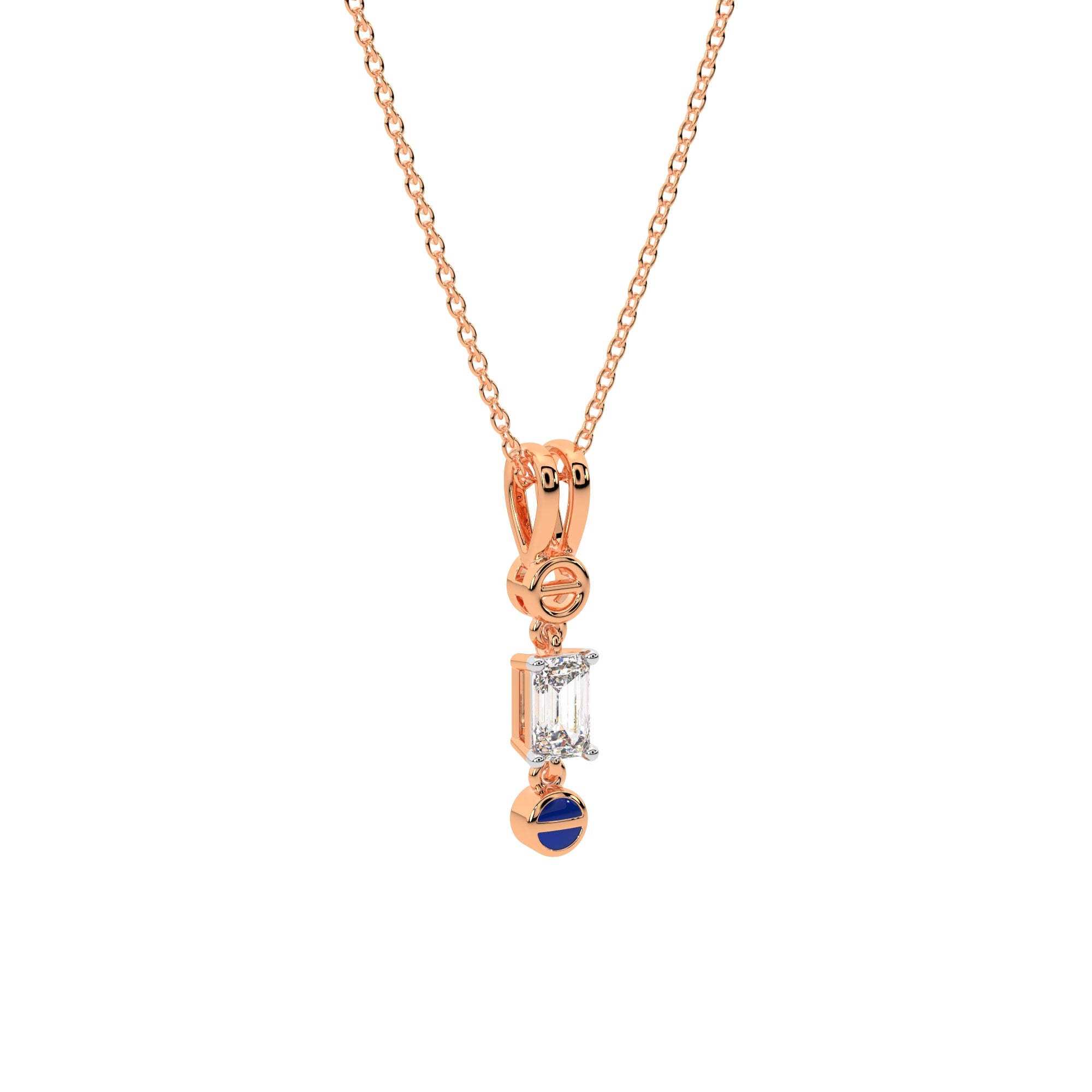 Entwined Diamond Pendant (Rose Gold)