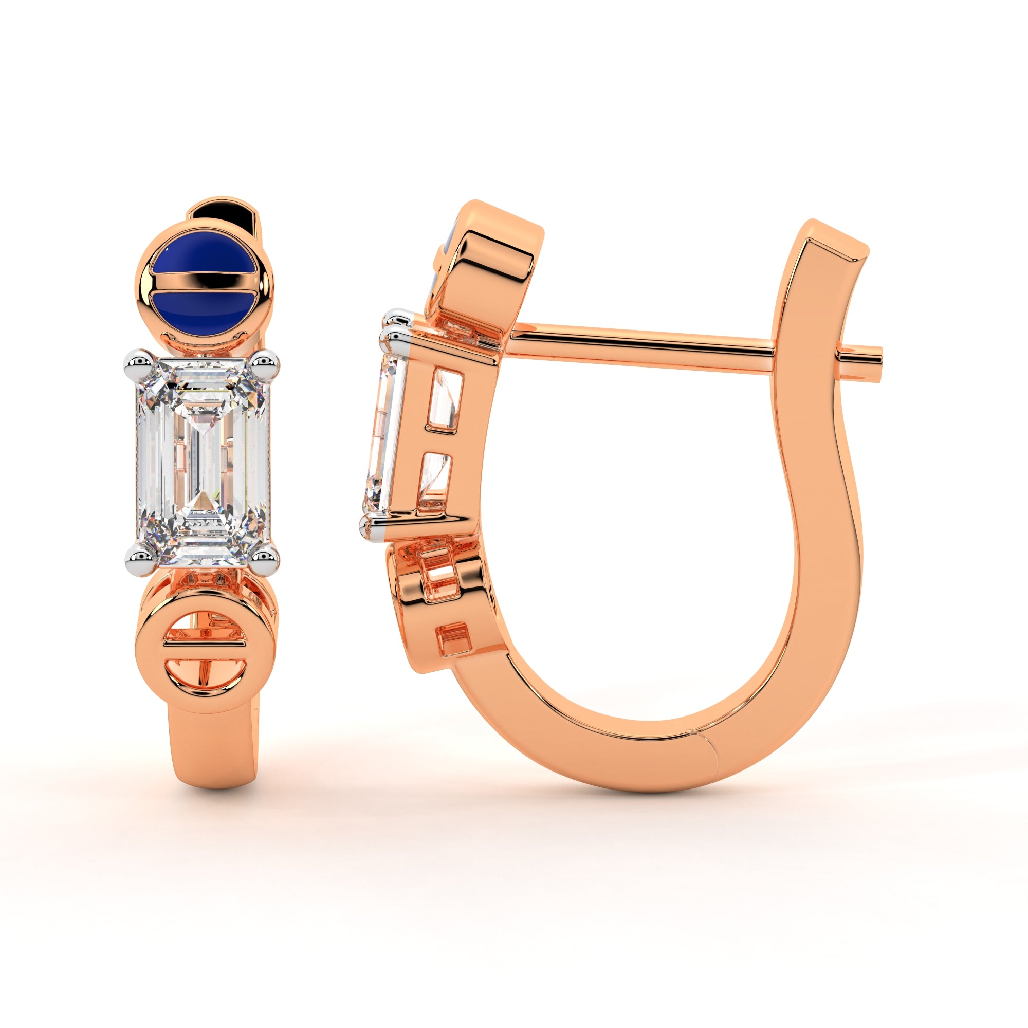 Lab Grown Diamond Hoop (Rose Gold)