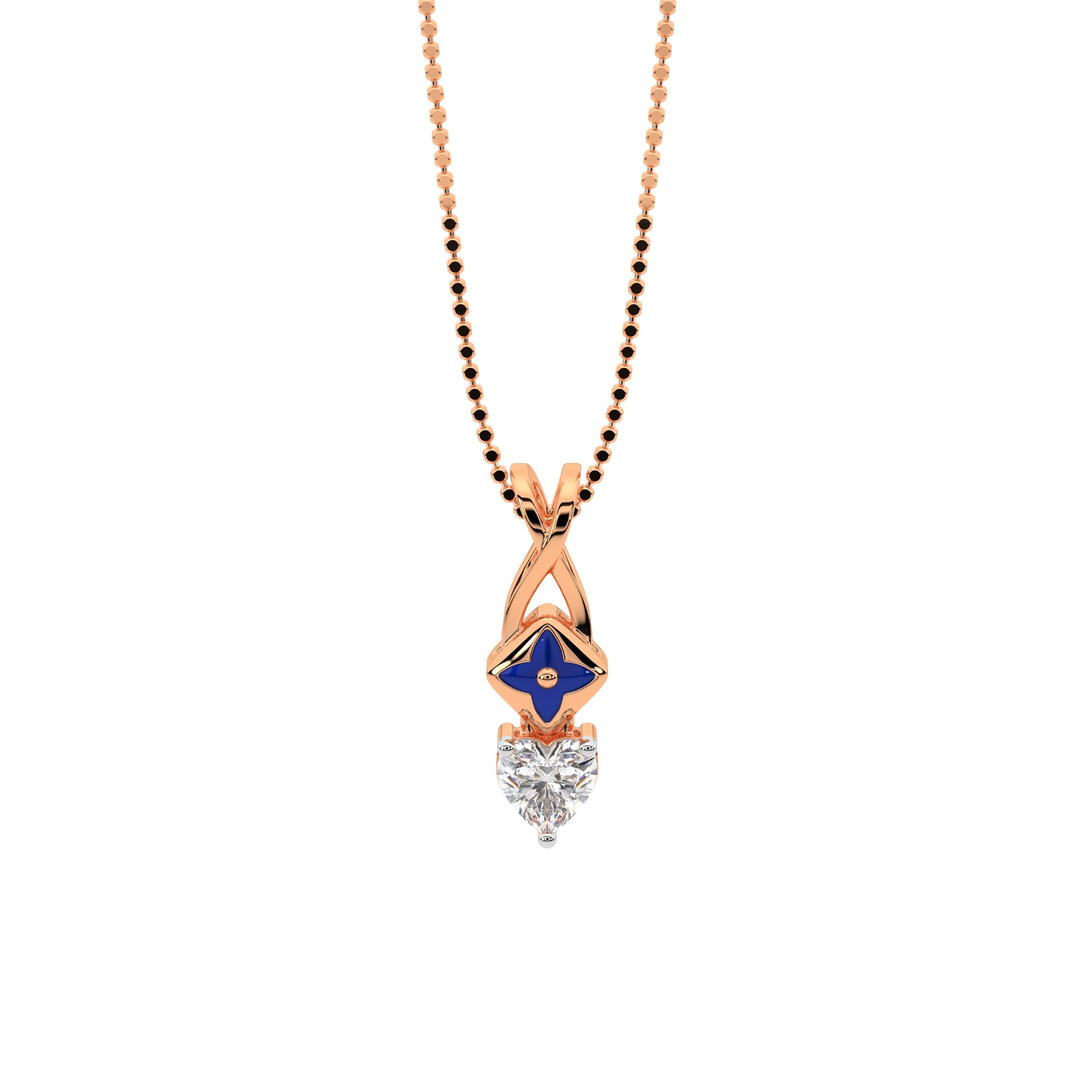 Heartlight Star Diamond Pendant (Rose Gold)