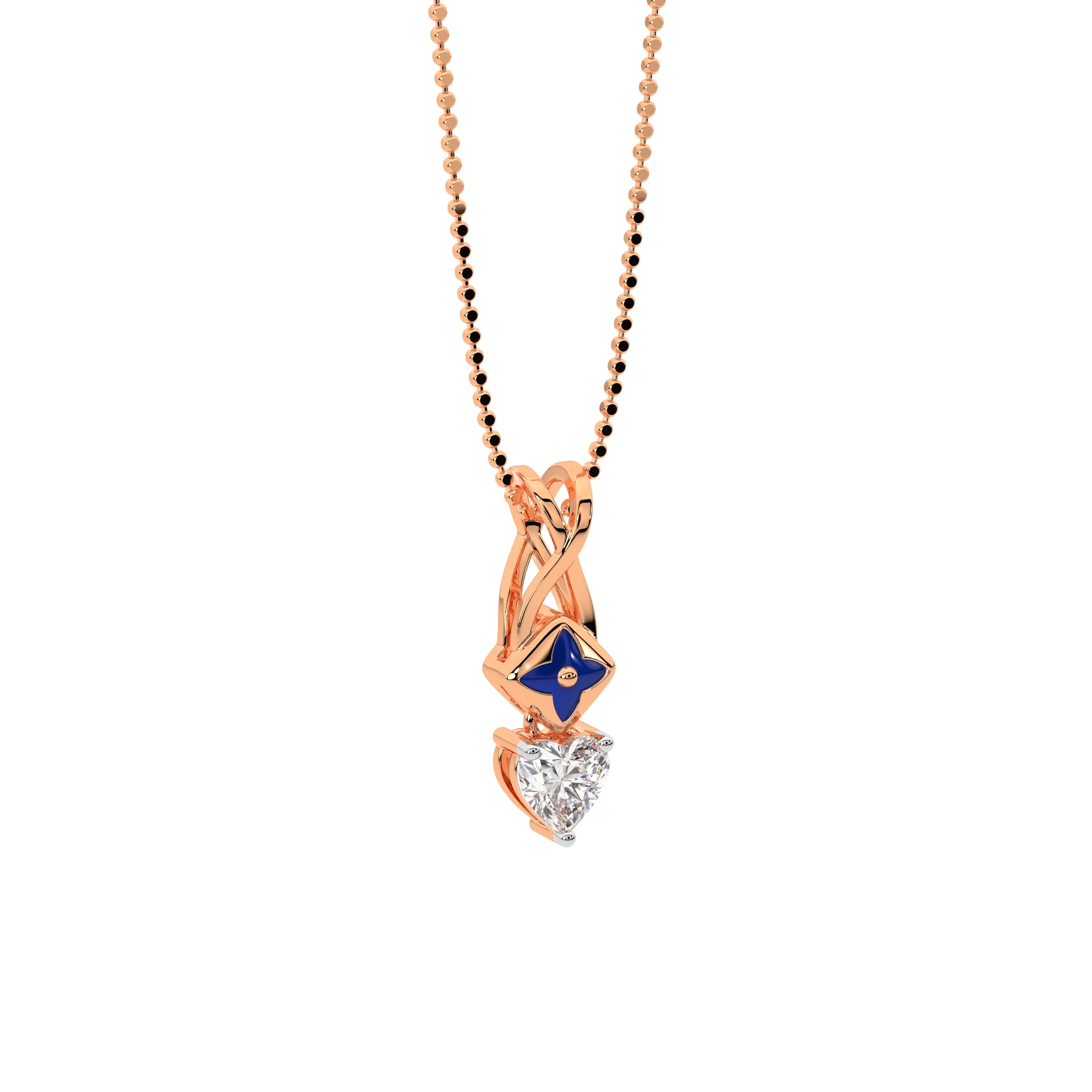 Heartlight Star Diamond Pendant (Rose Gold)