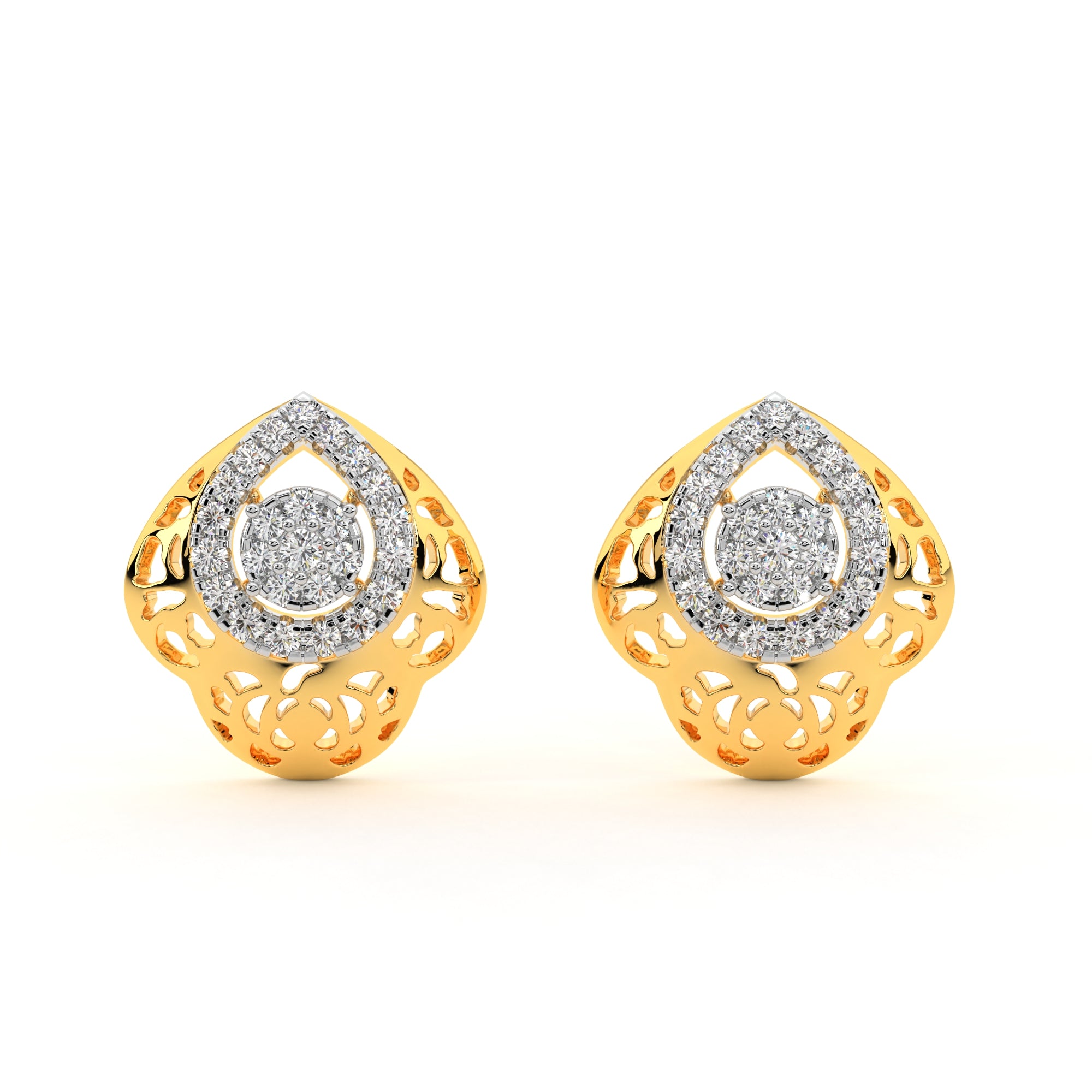 Sparkling Flower of Life Diamond Studs