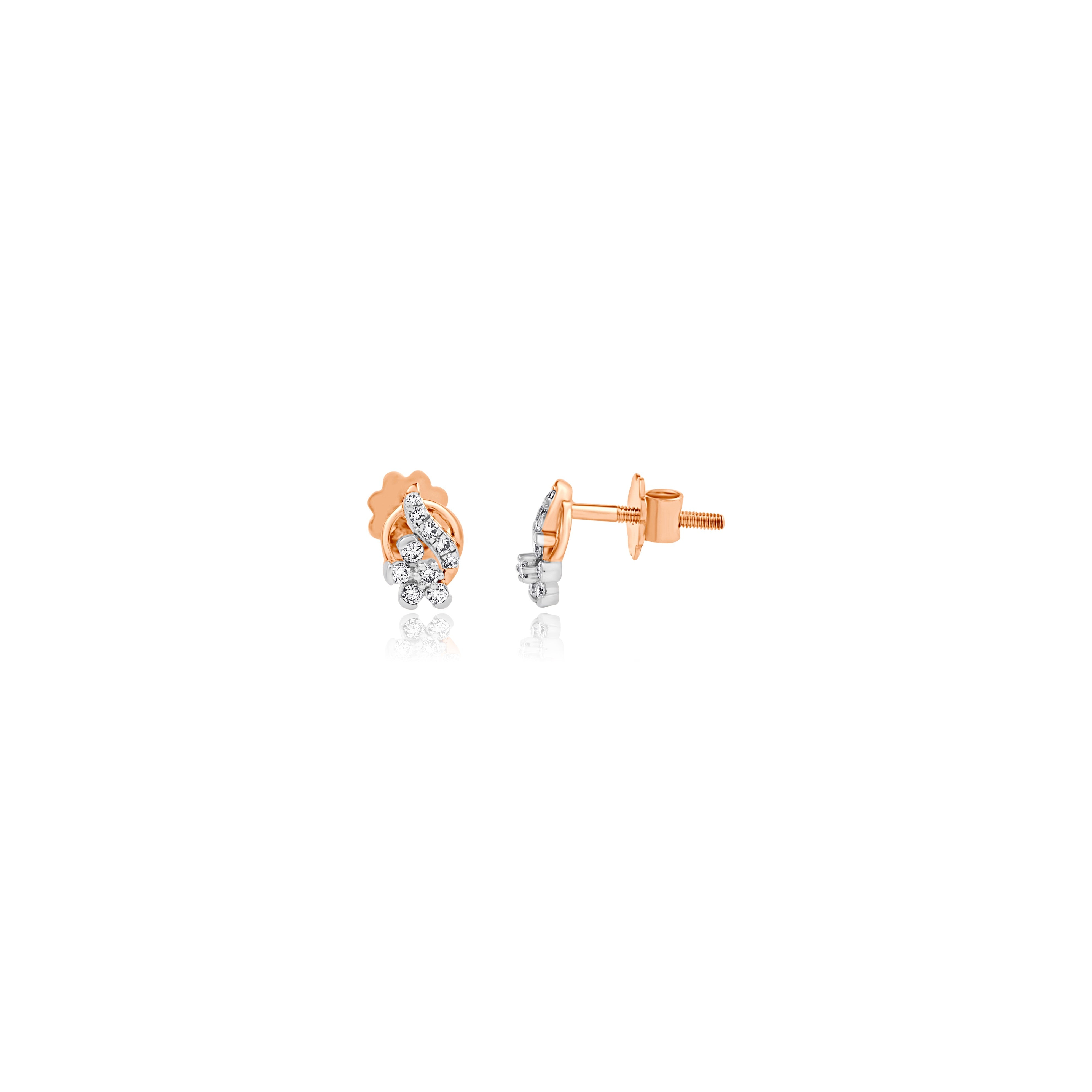 Rose gold earrings | lab grown