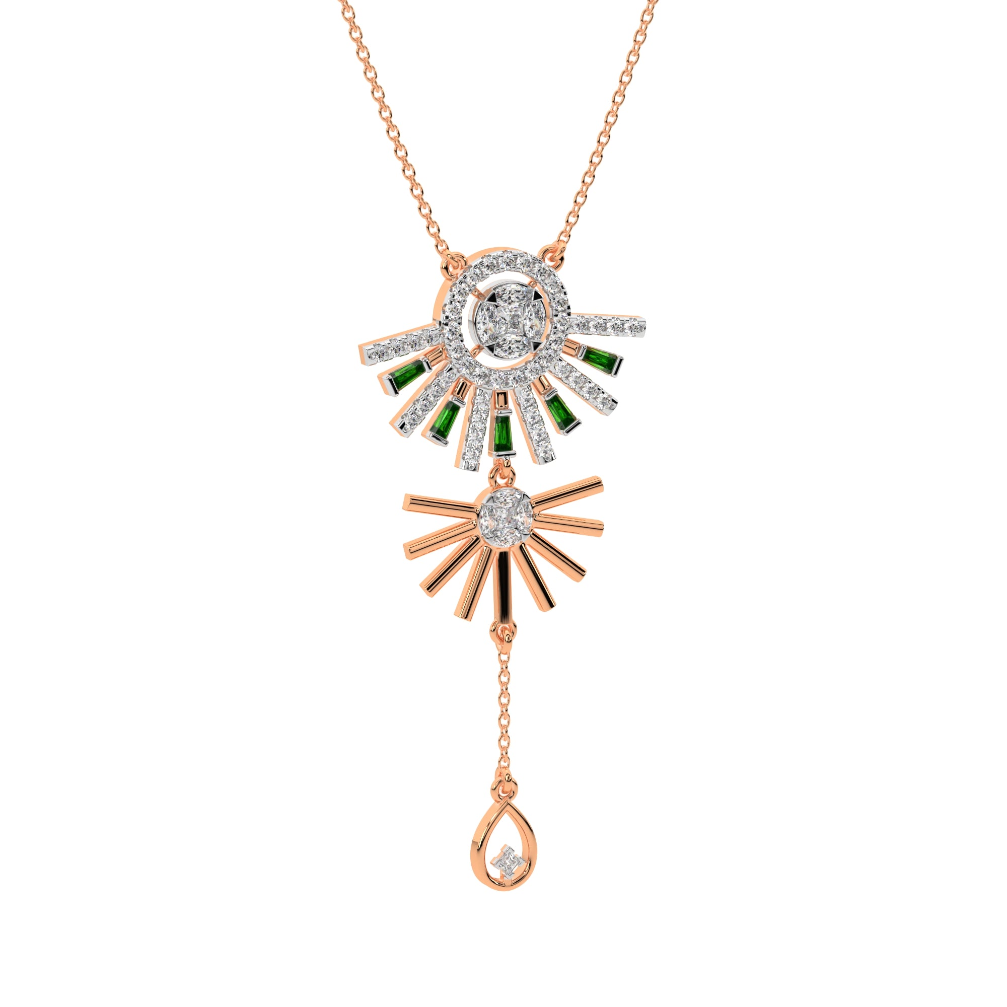 Diamond Tassel Pendant with Sunbeam