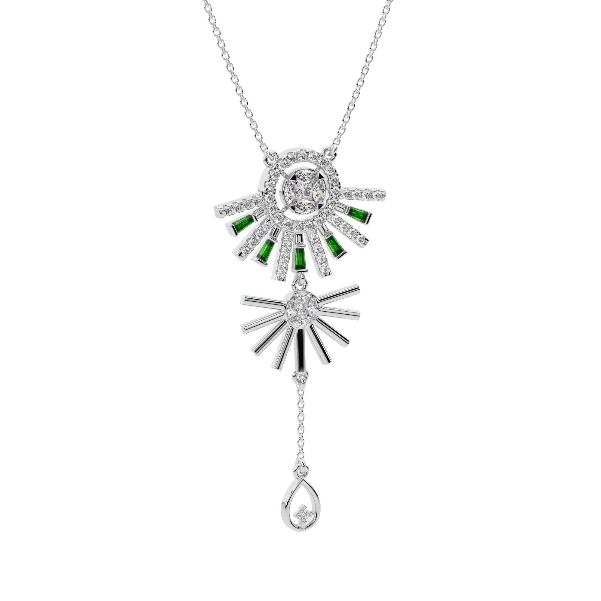 Diamond Tassel Pendant with Sunbeam