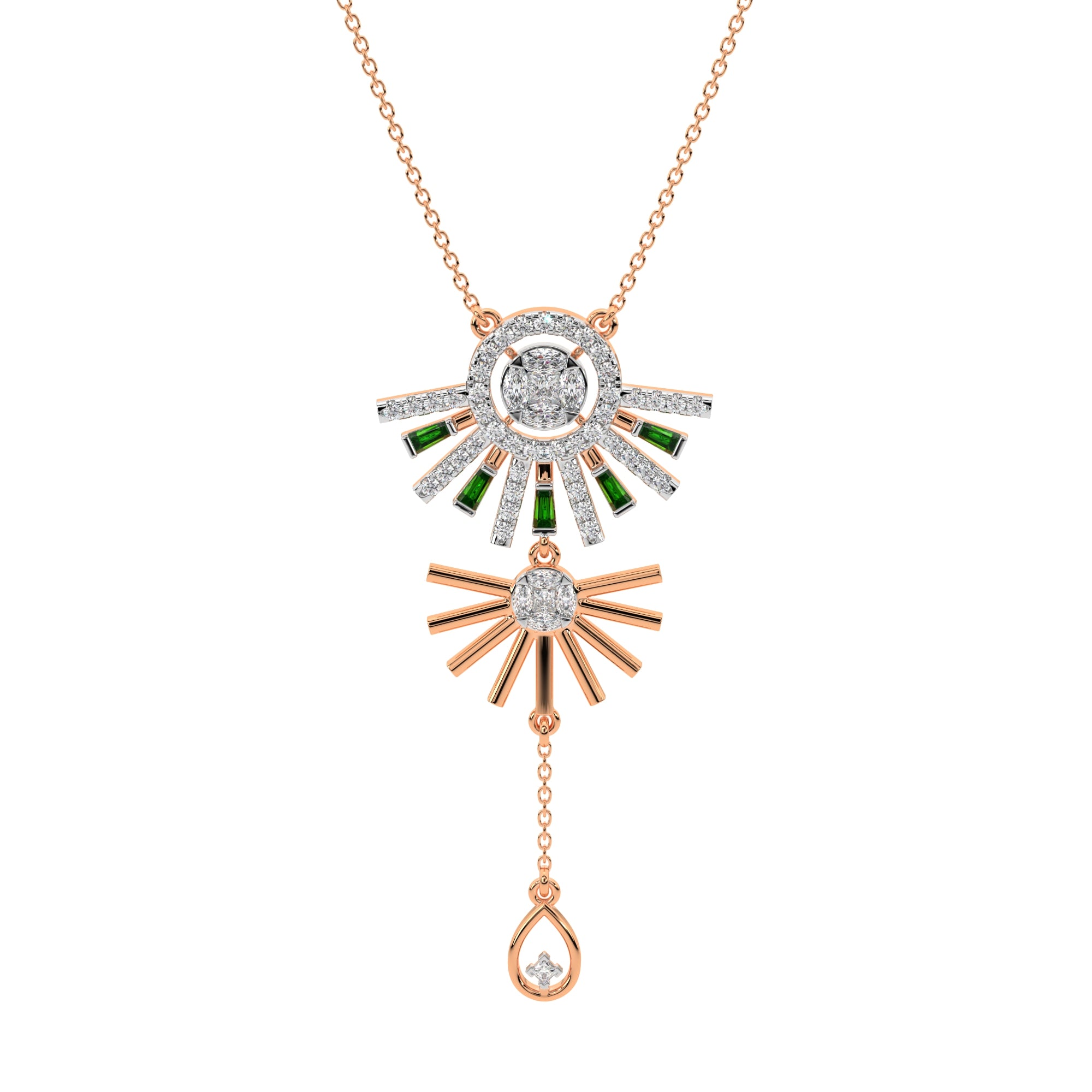 Diamond Tassel Pendant with Sunbeam