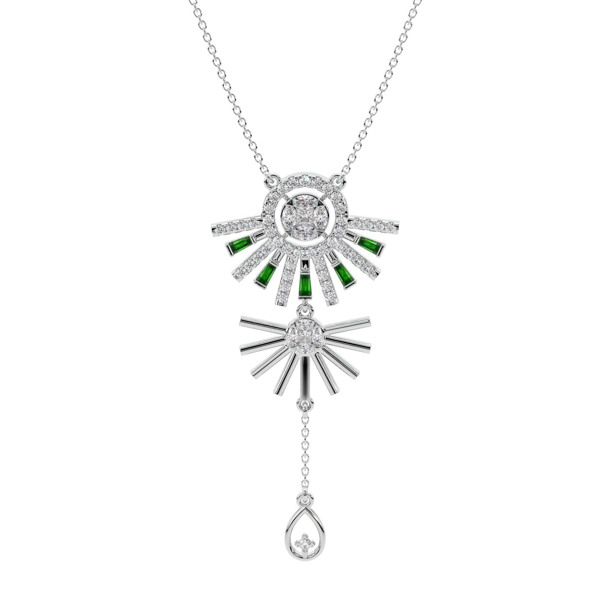 Diamond Tassel Pendant with Sunbeam