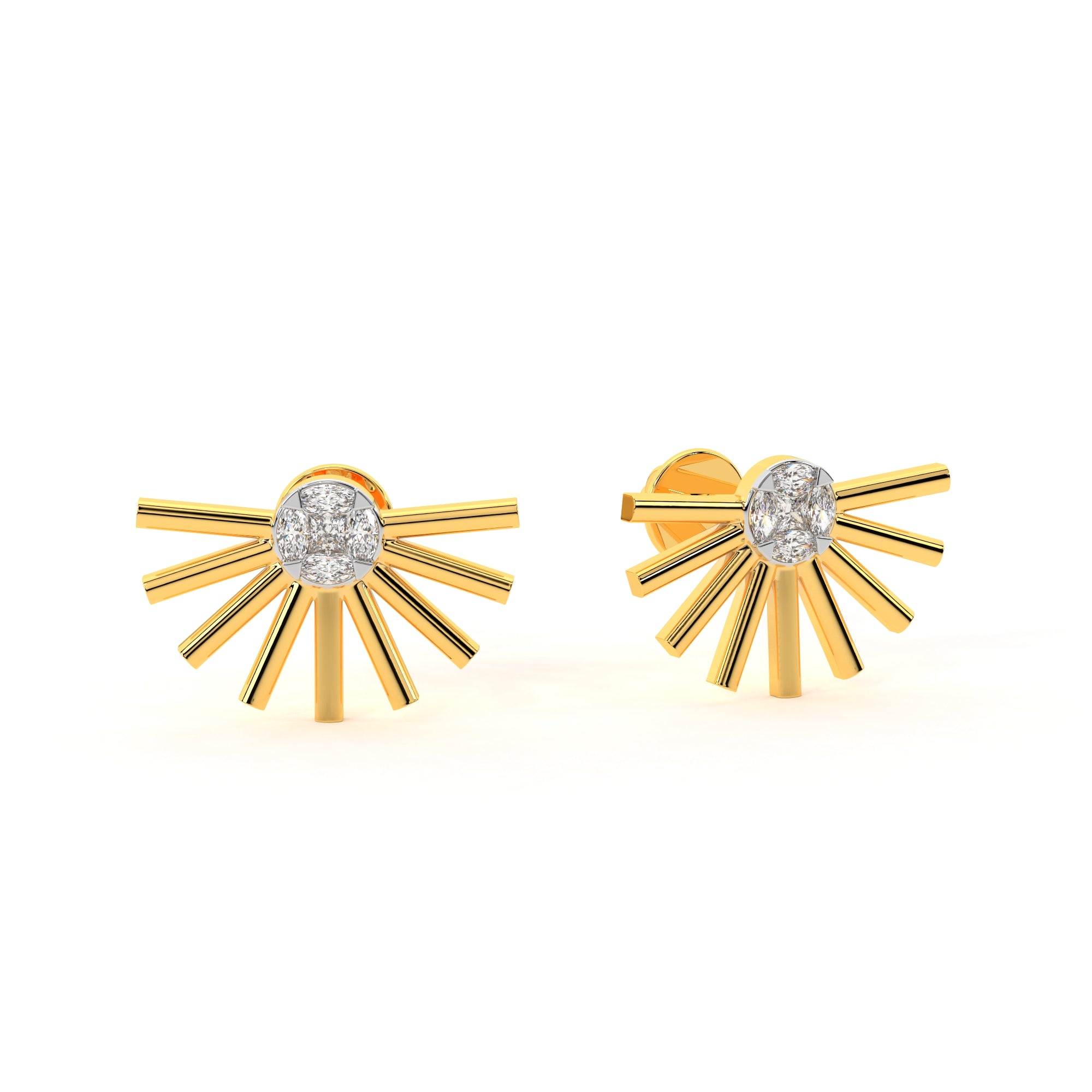 Diamond Tassel Earrings with Radiant Accents