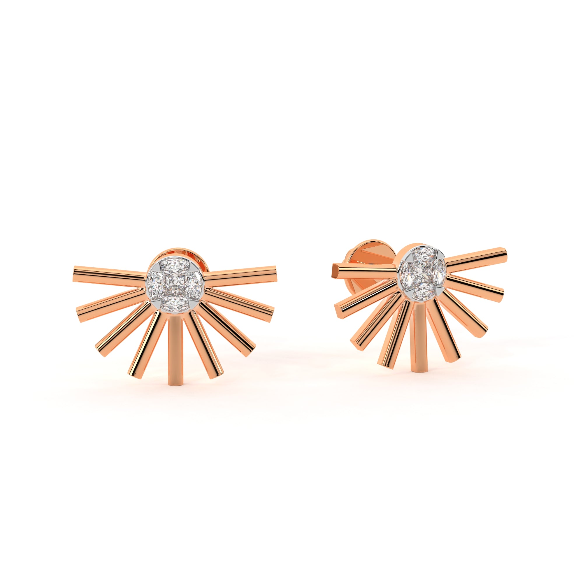 Diamond Tassel Earrings with Radiant Accents