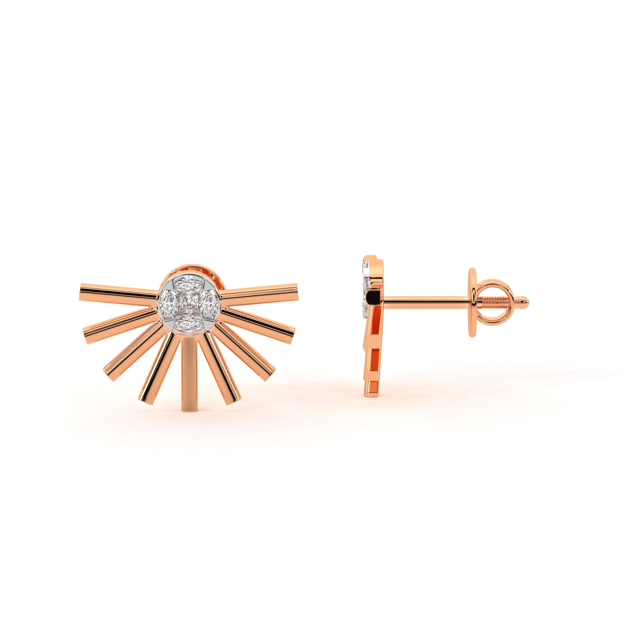 Diamond Tassel Earrings with Radiant Accents