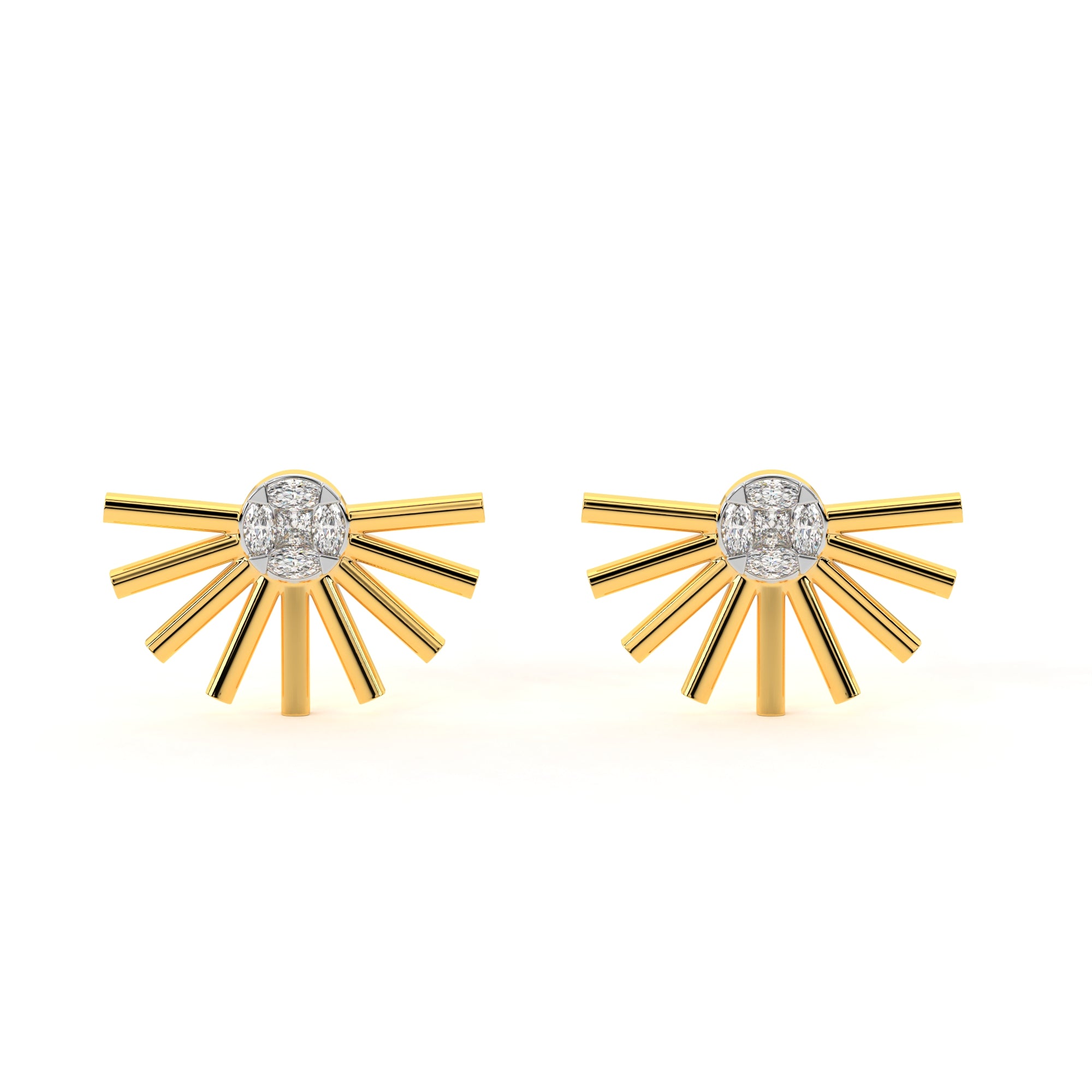 Diamond Tassel Earrings with Radiant Accents