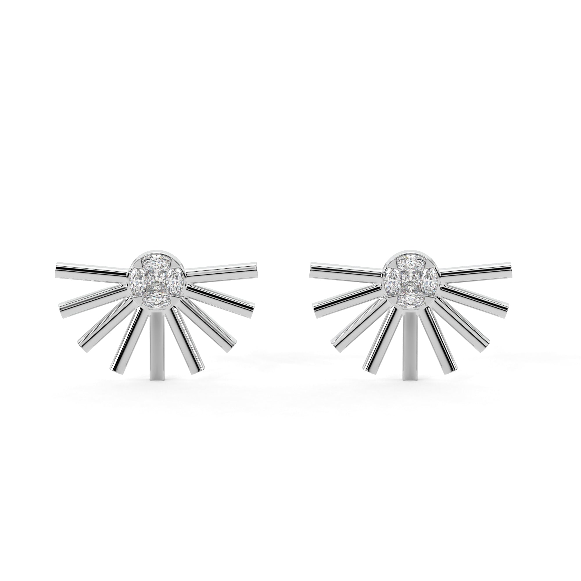 Diamond Tassel Earrings with Radiant Accents