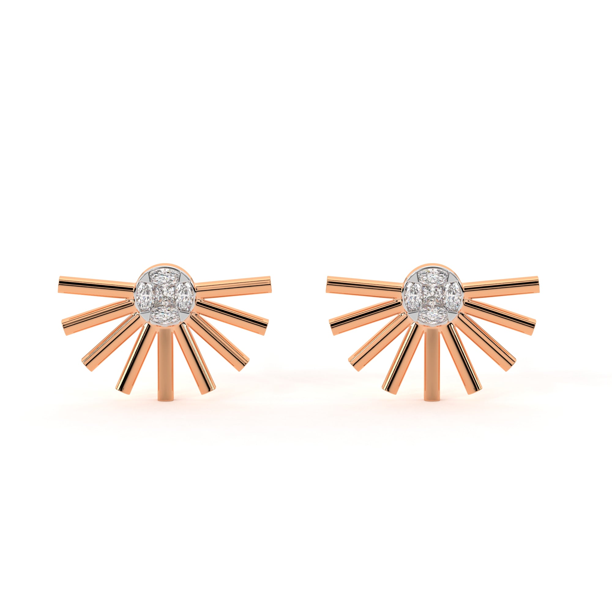 Diamond Tassel Earrings with Radiant Accents