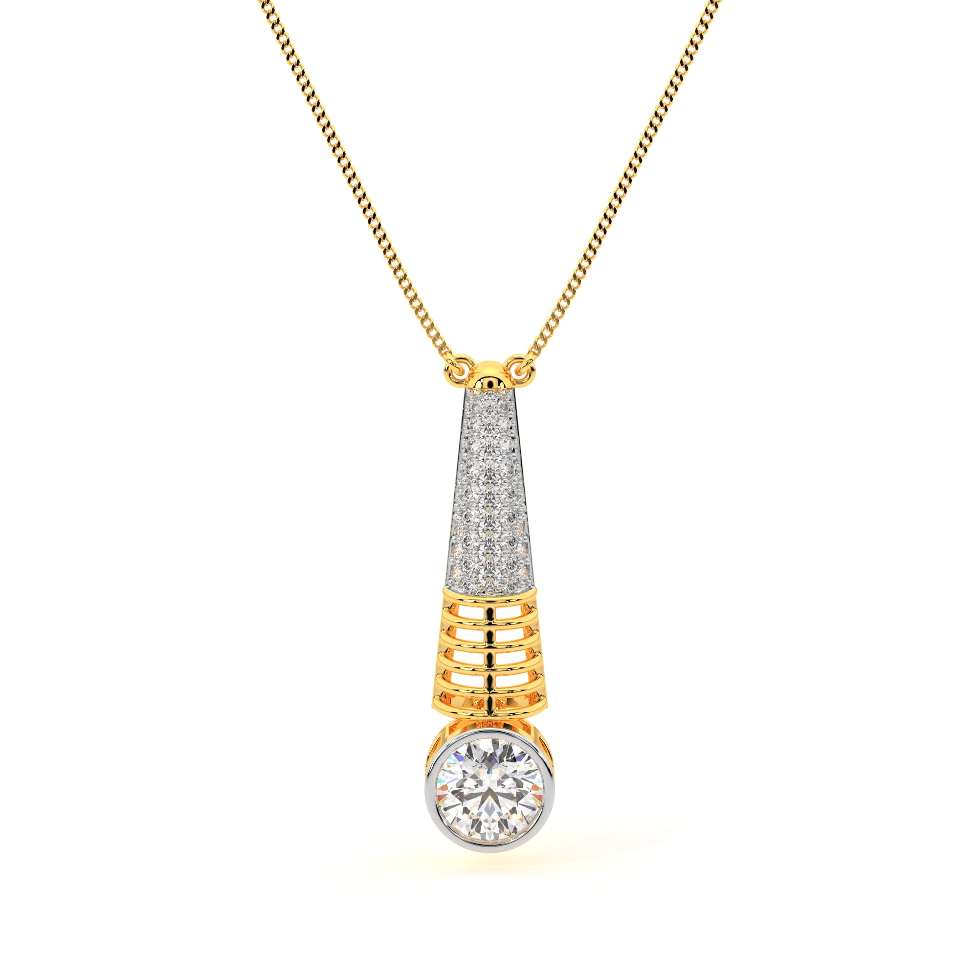 Turkish Inspired Diamond Pendant (Yellow Gold)