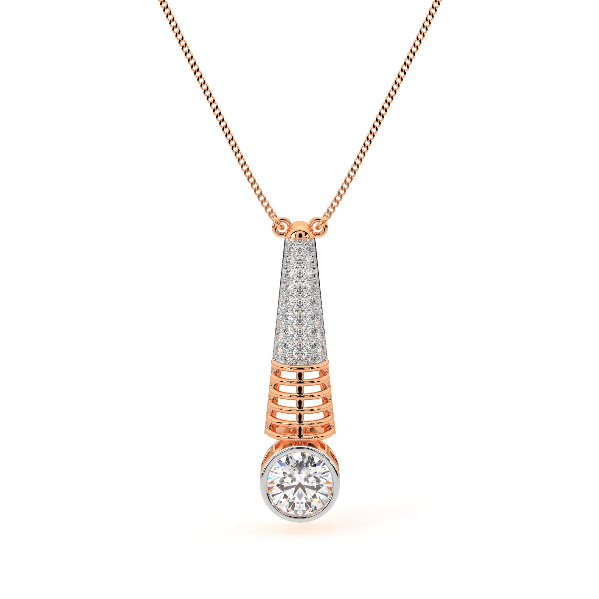 Cascading Turkish Diamond Drop Pendant