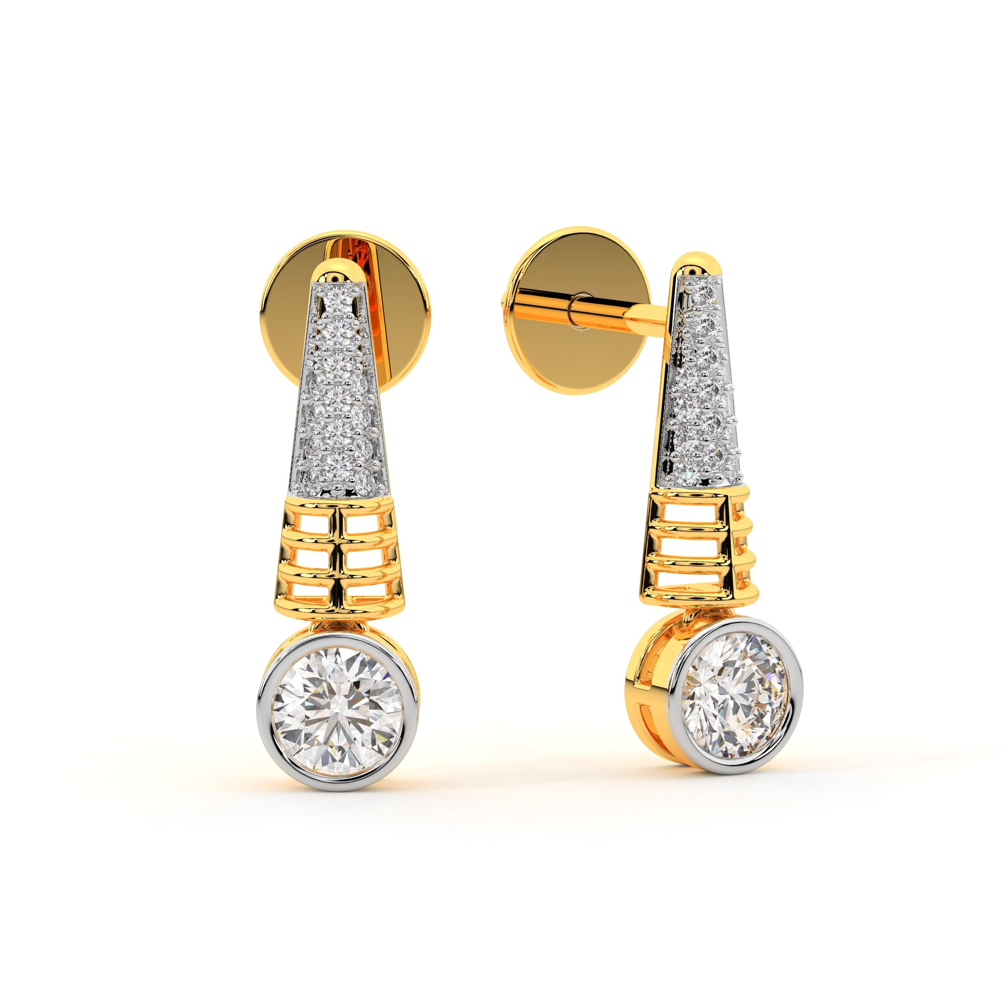 Cascading Turkish Diamond Drop Earrings