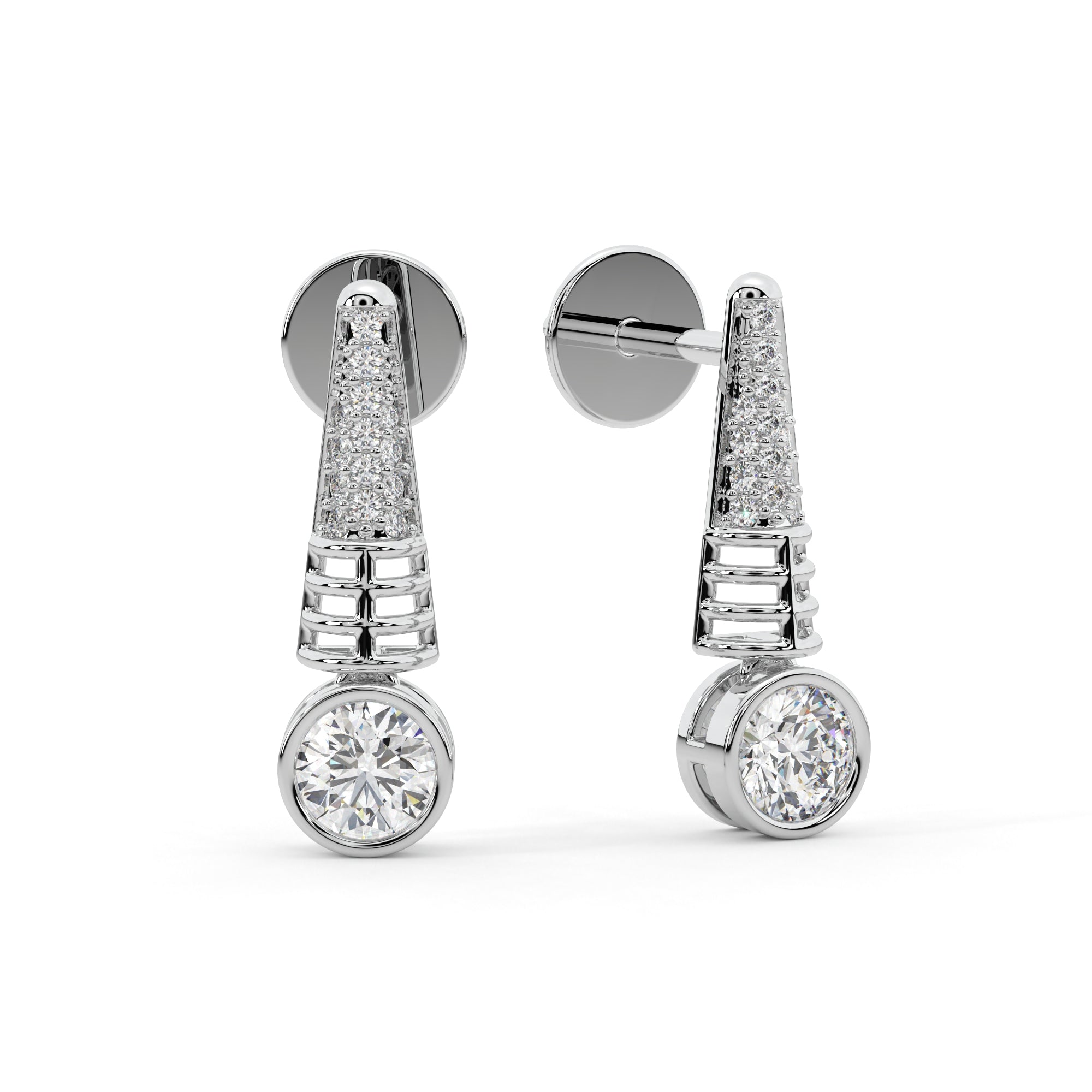 Cascading Turkish Diamond Drop Earrings
