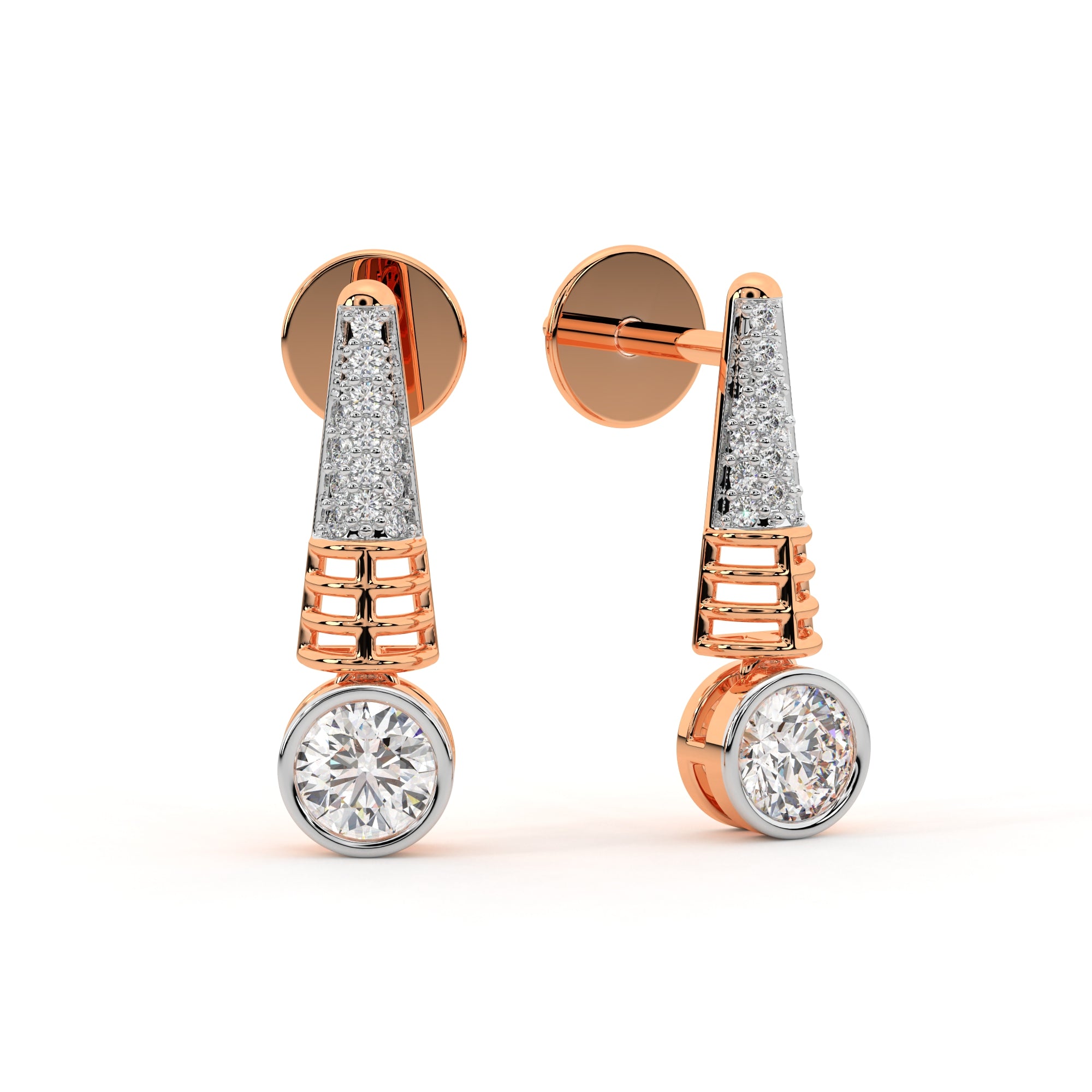 Cascading Turkish Diamond Drop Earrings