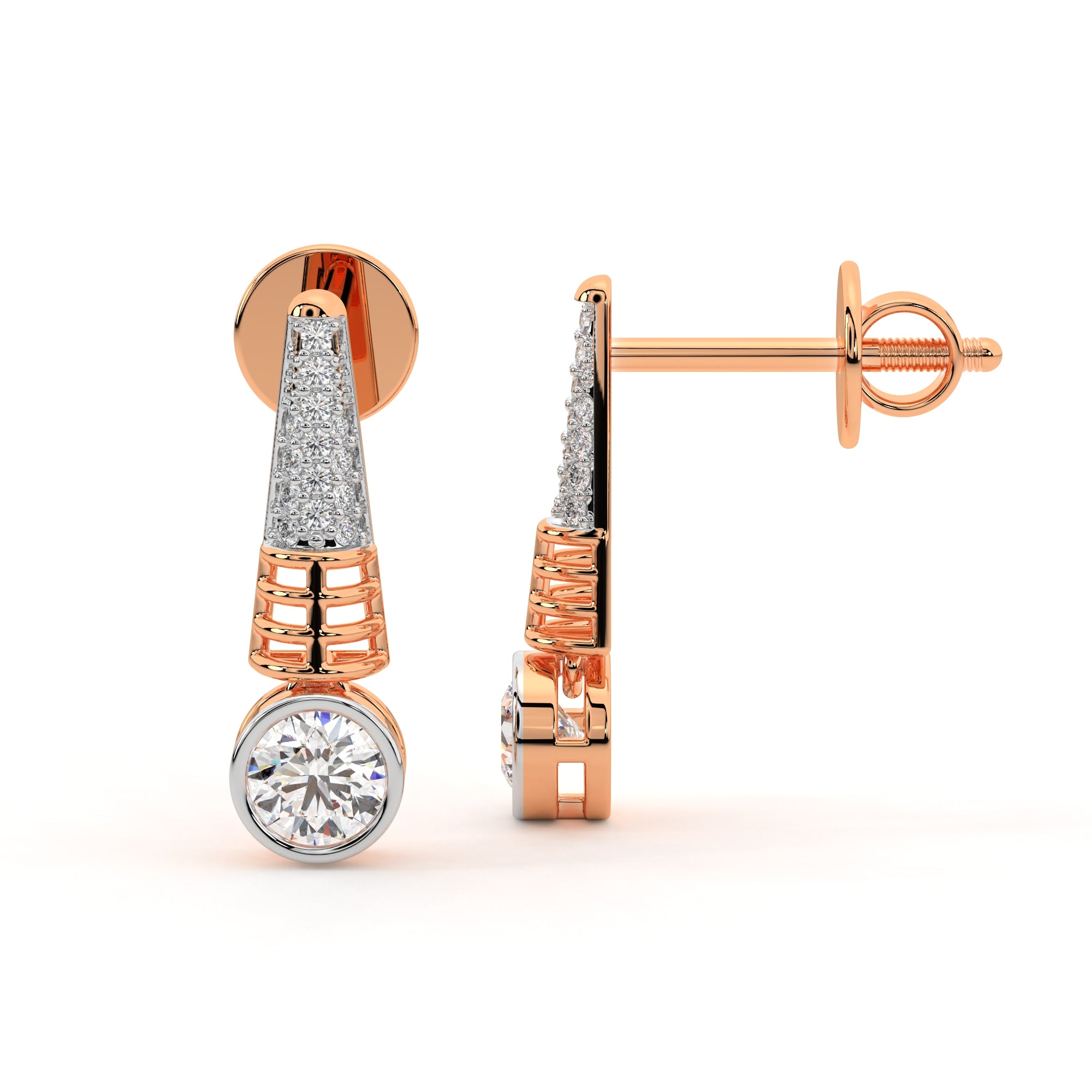 Cascading Turkish Diamond Drop Earrings