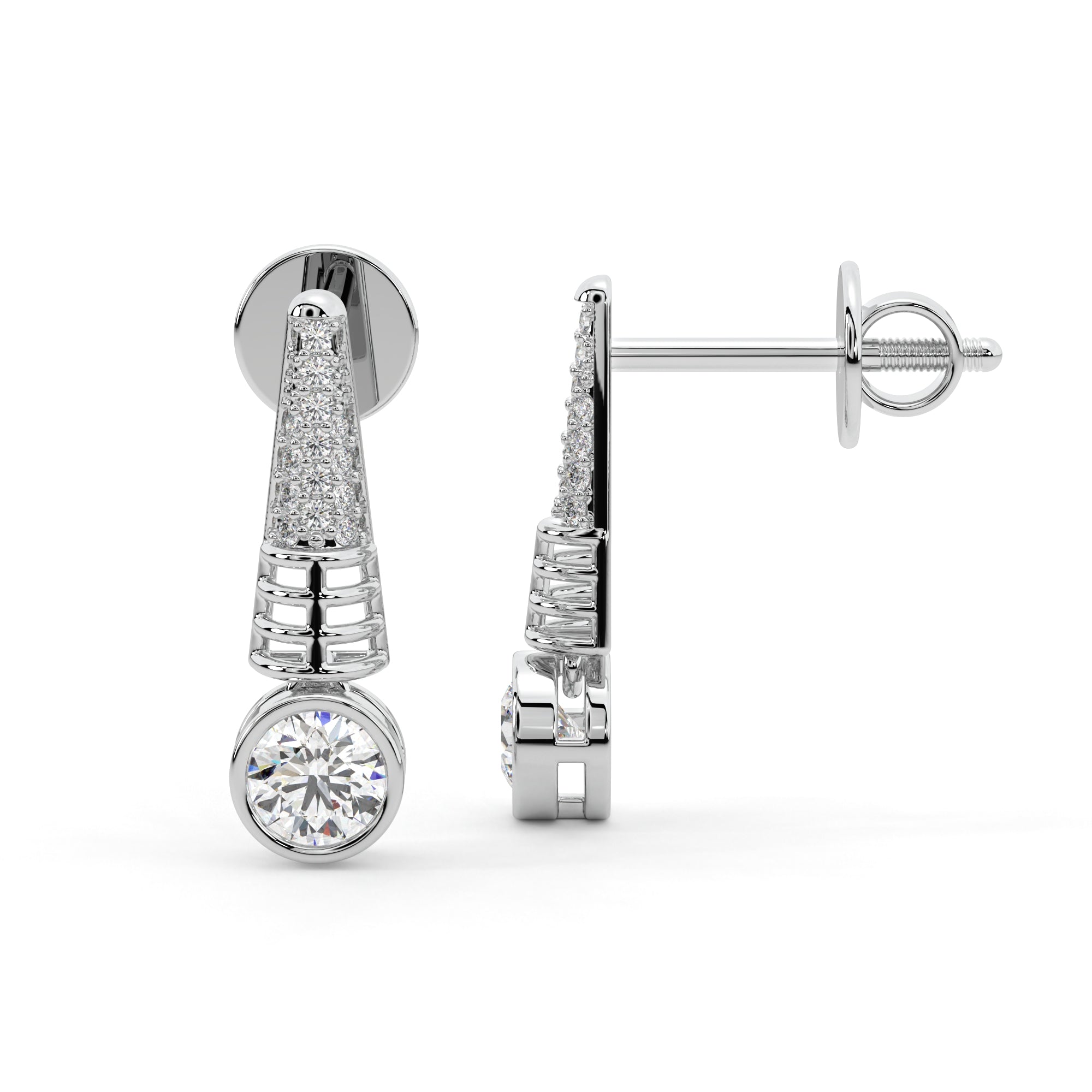 Cascading Turkish Diamond Drop Earrings