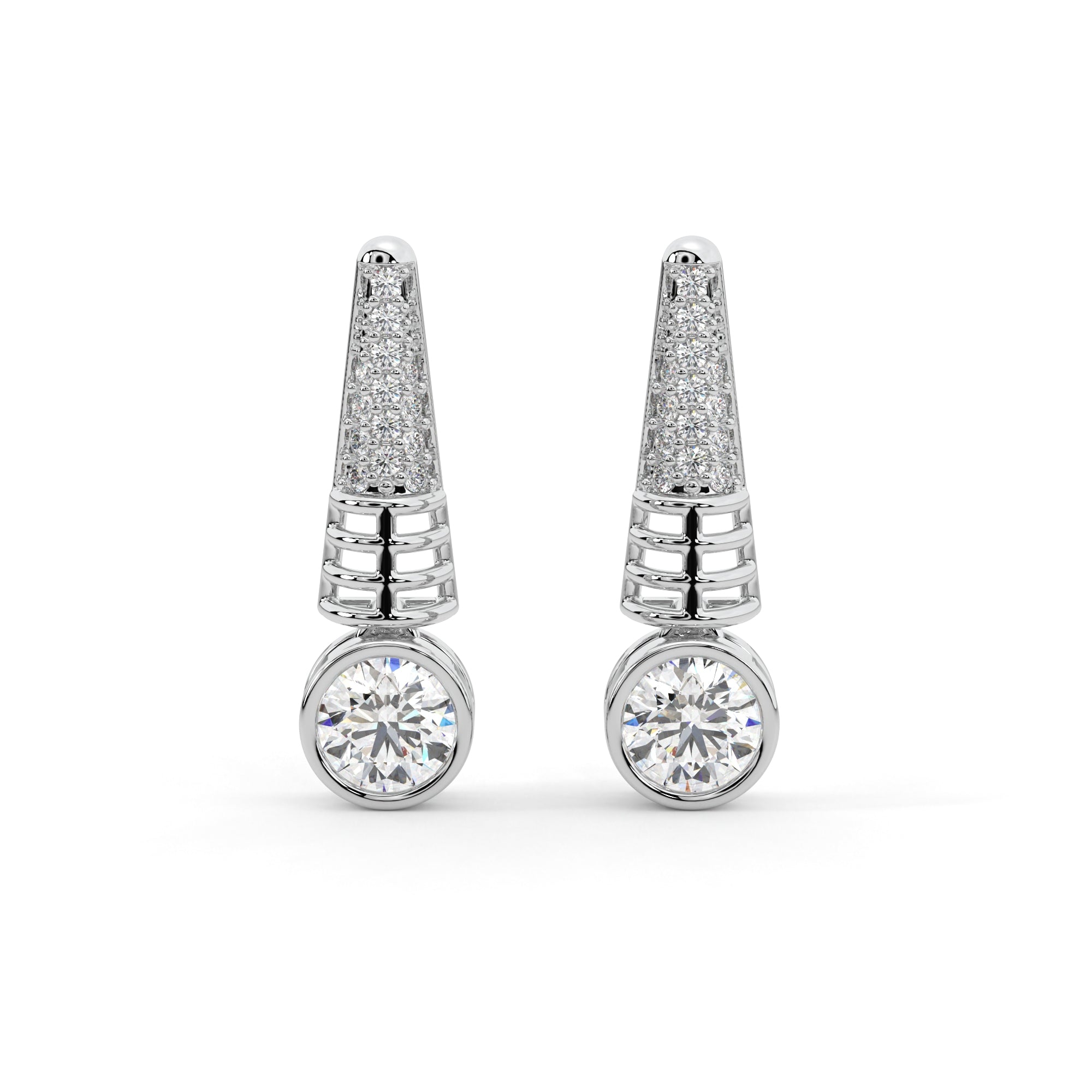 Cascading Turkish Diamond Drop Earrings