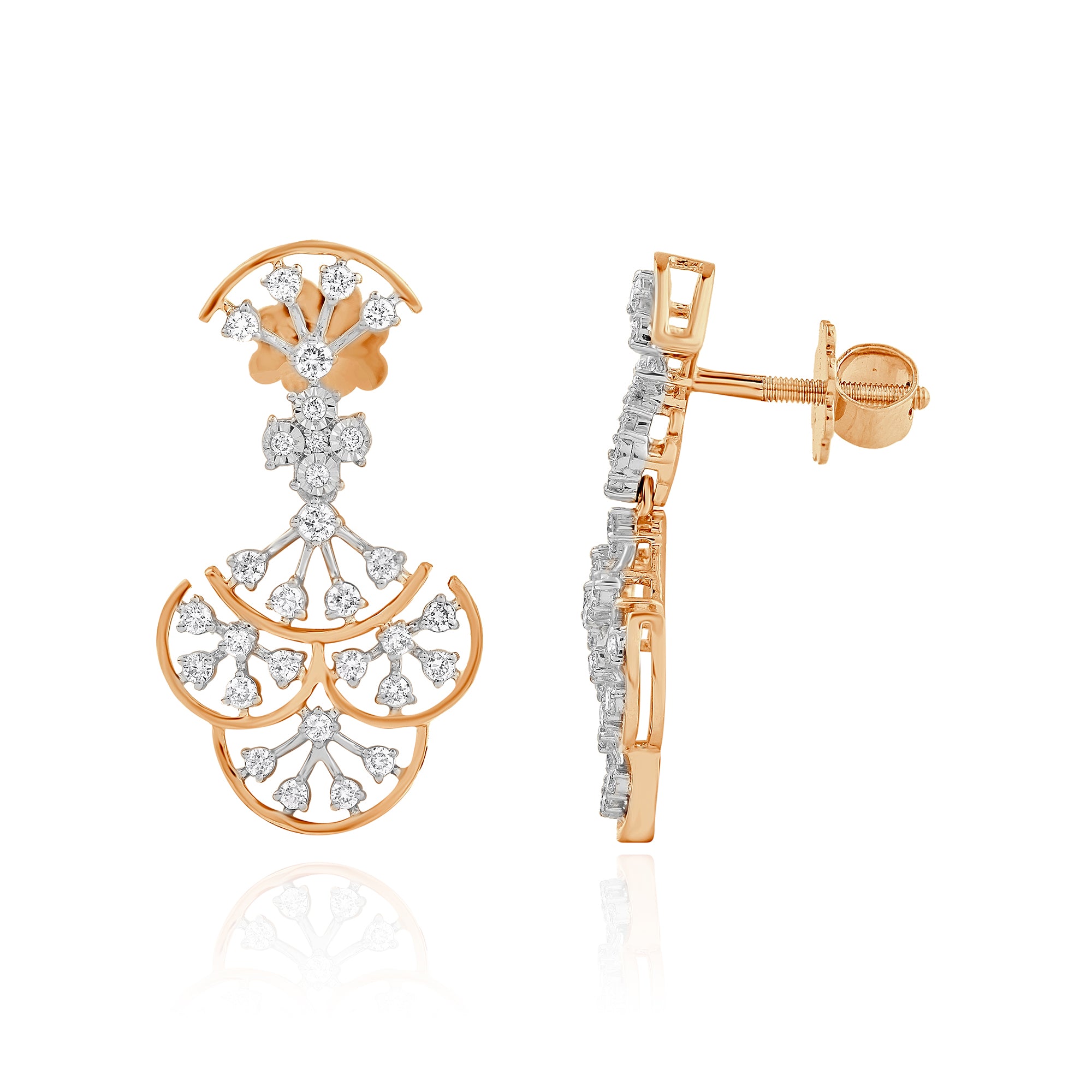 Aditi Lab Grown Diamond Danglers (Rose Gold)