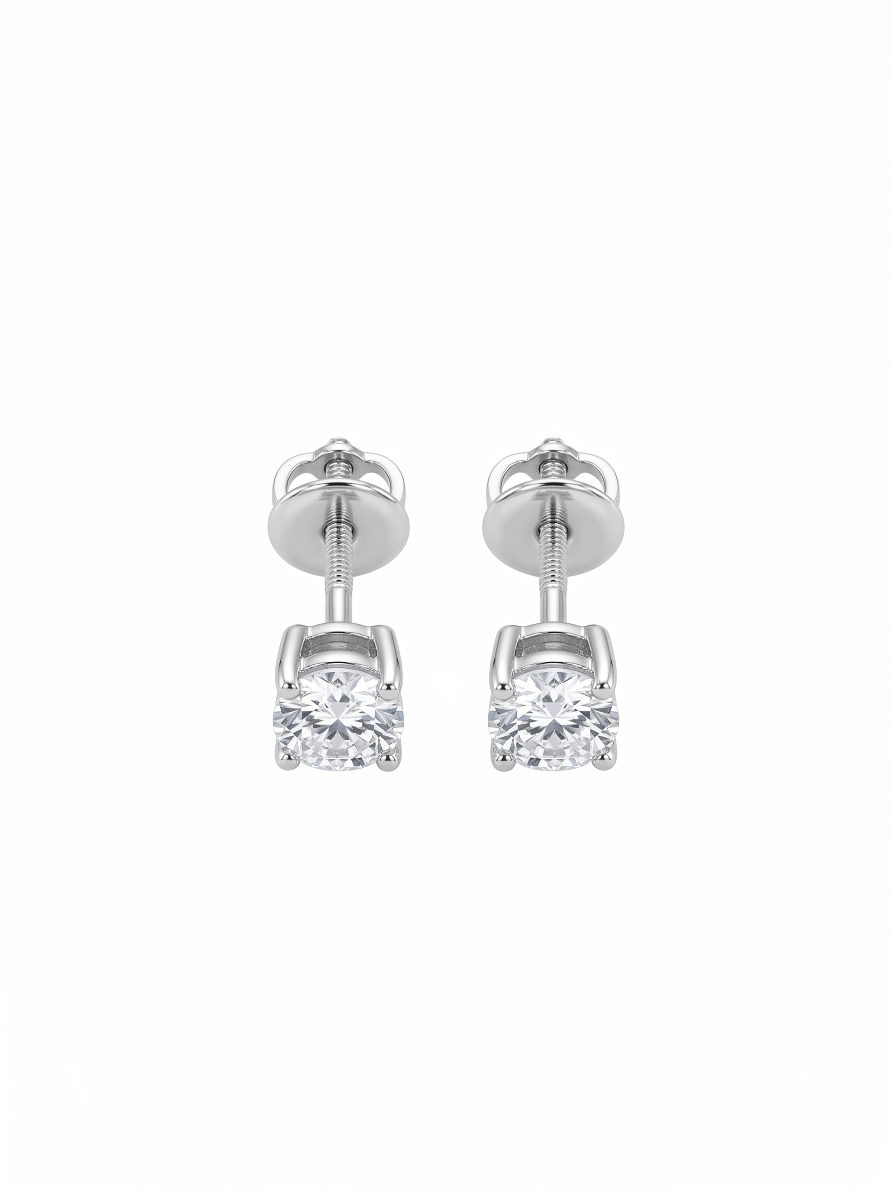 Round Brilliant Lab-Grown Diamond Stud Earrings
