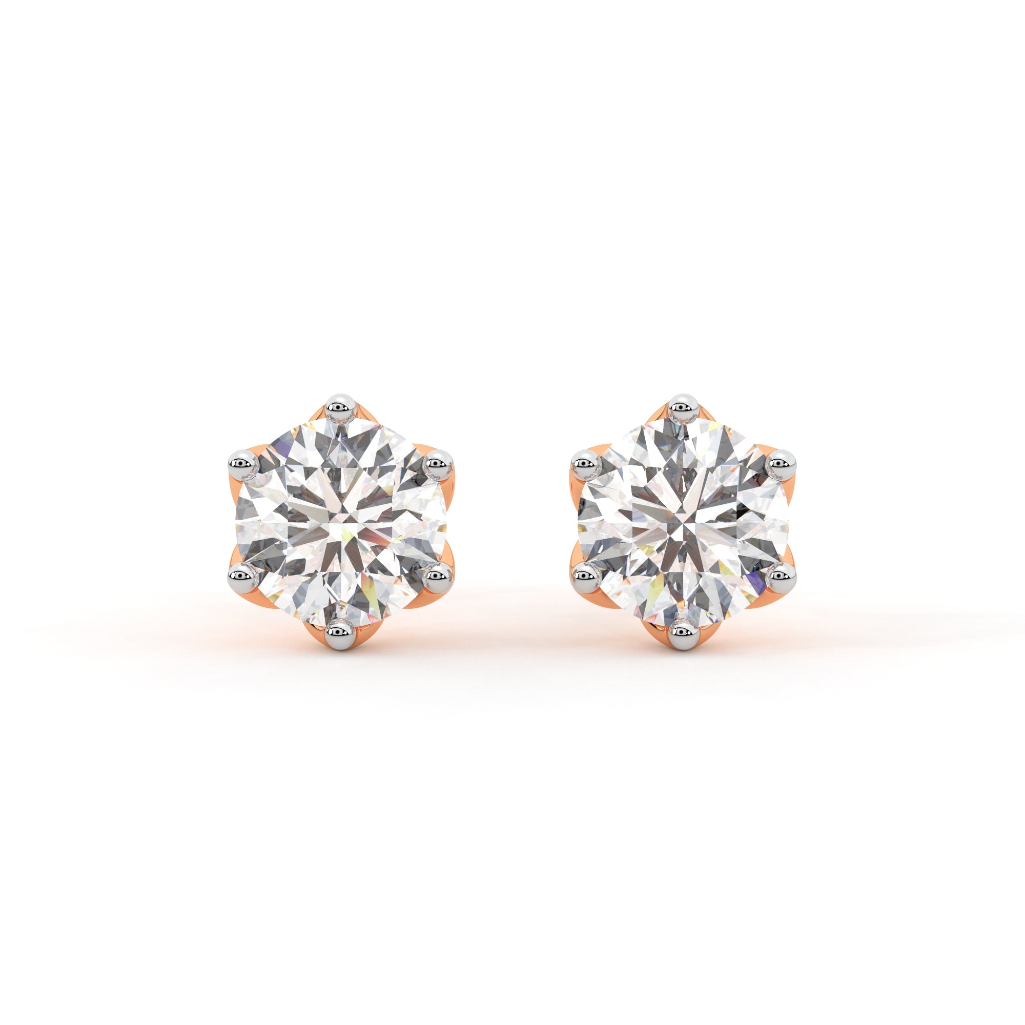 Lab Grown Diamond Tulip Solitaire Studs